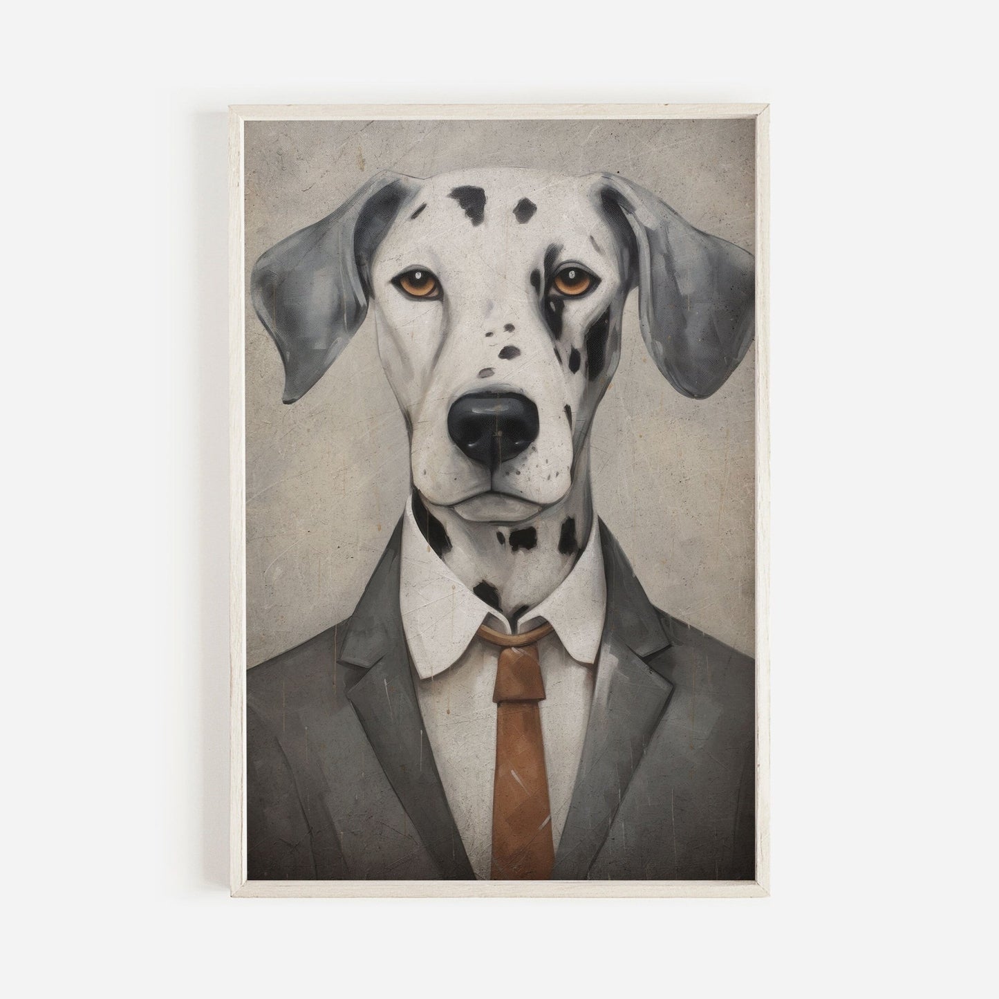 Dalmatian Art Print, Whimsical Dog Wall Decor, Fun Dog Portrait - WildfieldPrints