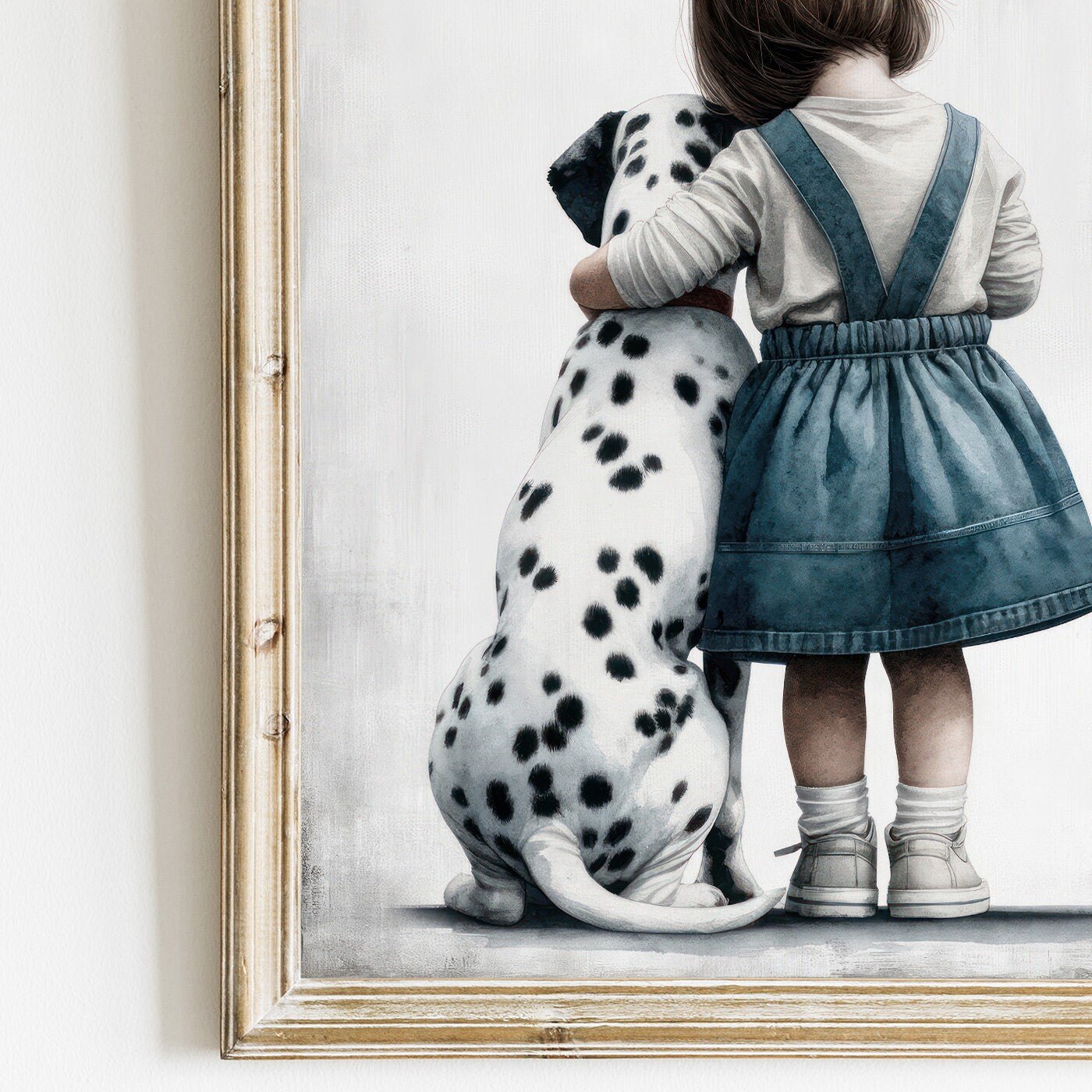 Dalmatian Dog Wall Art, Cute Nursery Decor for Girls, Toddler Room - WildfieldPrints