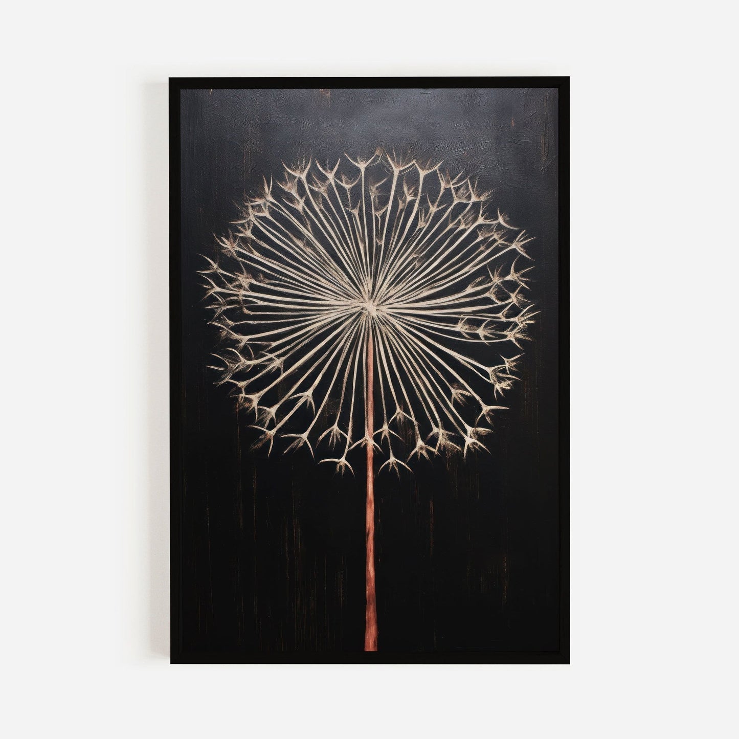 Dandelion Wall Art, Vintage Flower Decor, Rustic Floral Accent - WildfieldPrints