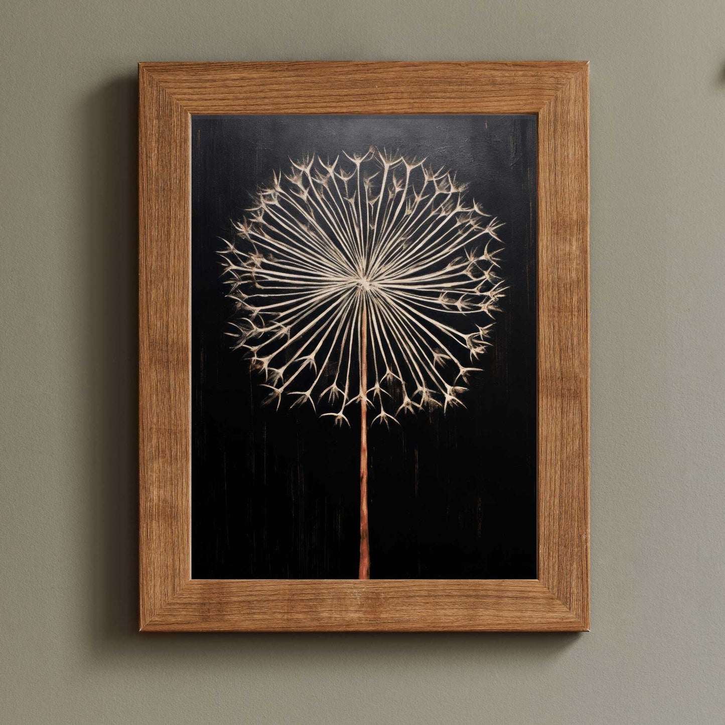 Dandelion Wall Art, Vintage Flower Decor, Rustic Floral Accent - WildfieldPrints