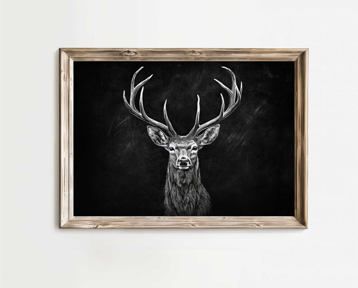 Deer Art Print, Forest Animal Wall Decor, Rustic Hunting Decor - WildfieldPrints
