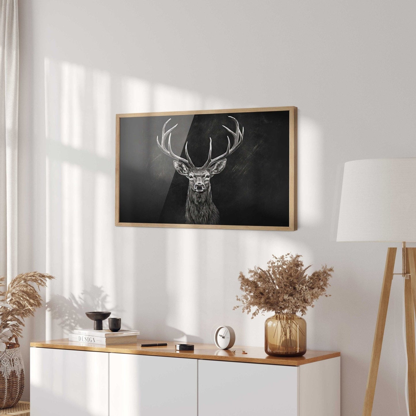 Deer Art Print, Forest Animal Wall Decor, Rustic Hunting Decor - WildfieldPrints