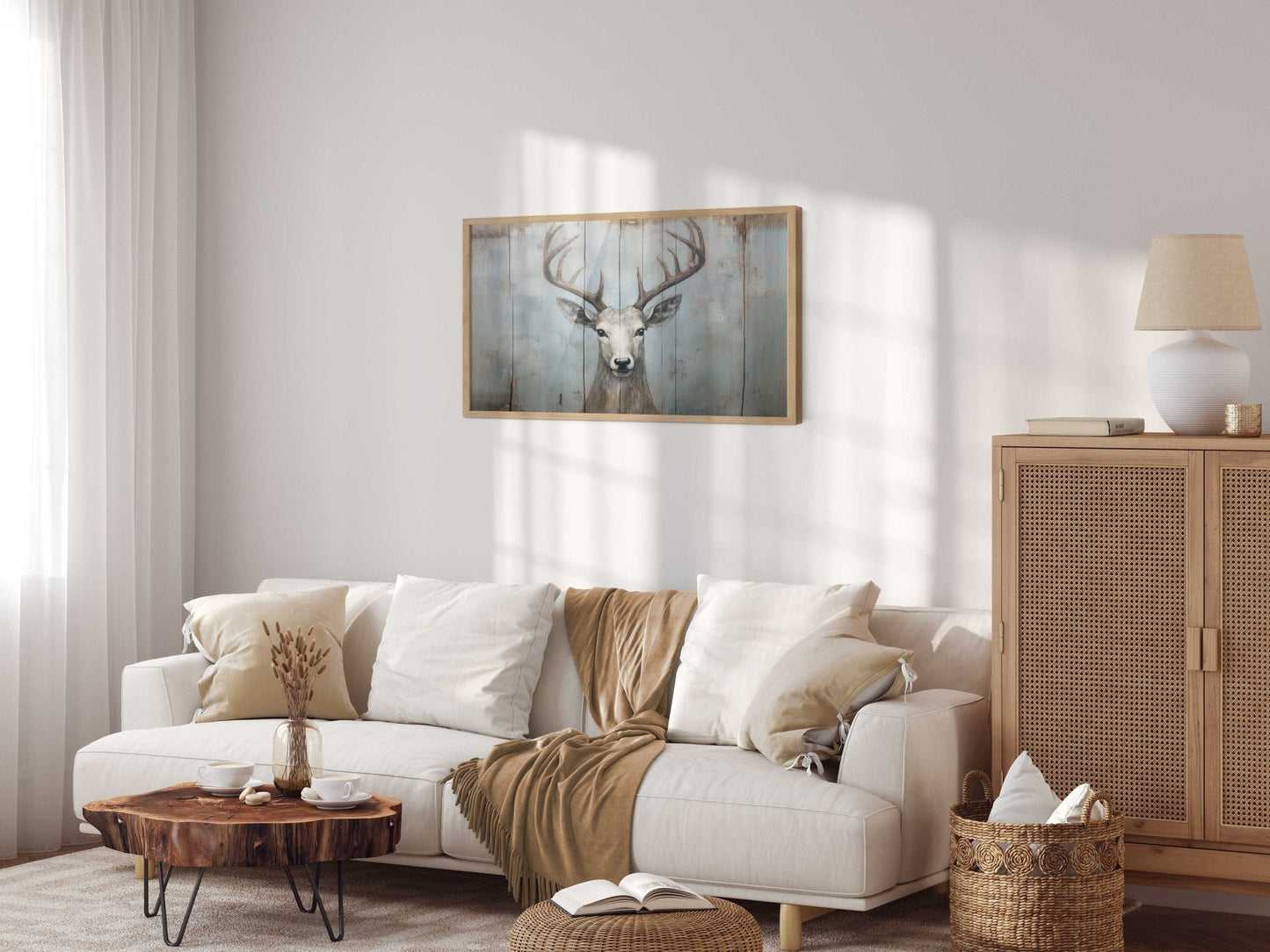 Deer Wall Art, Rustic Nature Decor, Hunting Gift Print - WildfieldPrints