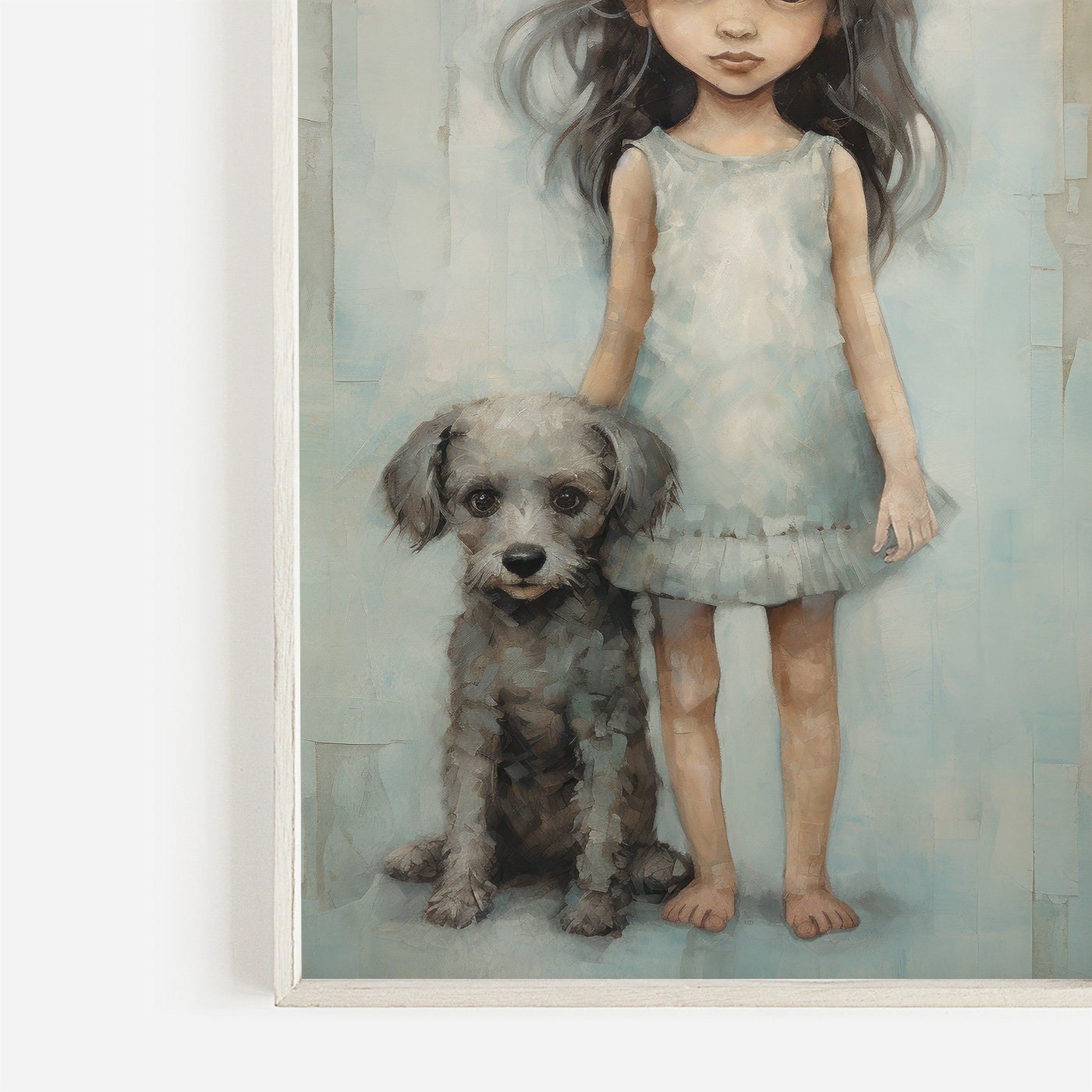 Dog Nursery Art, Cute Puppy Decor, Girls Room Wall Decor - WildfieldPrints