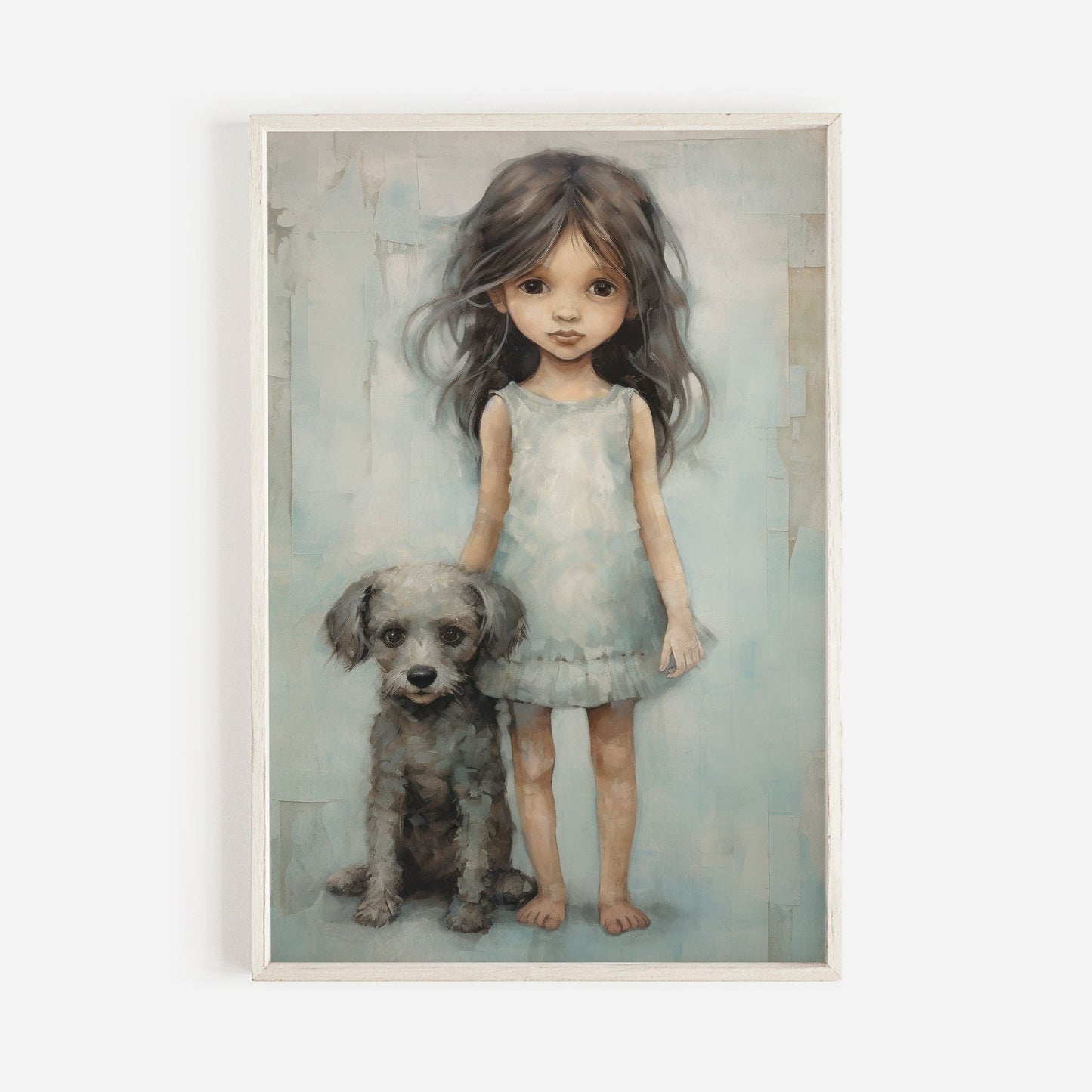 Dog Nursery Art, Cute Puppy Decor, Girls Room Wall Decor - WildfieldPrints