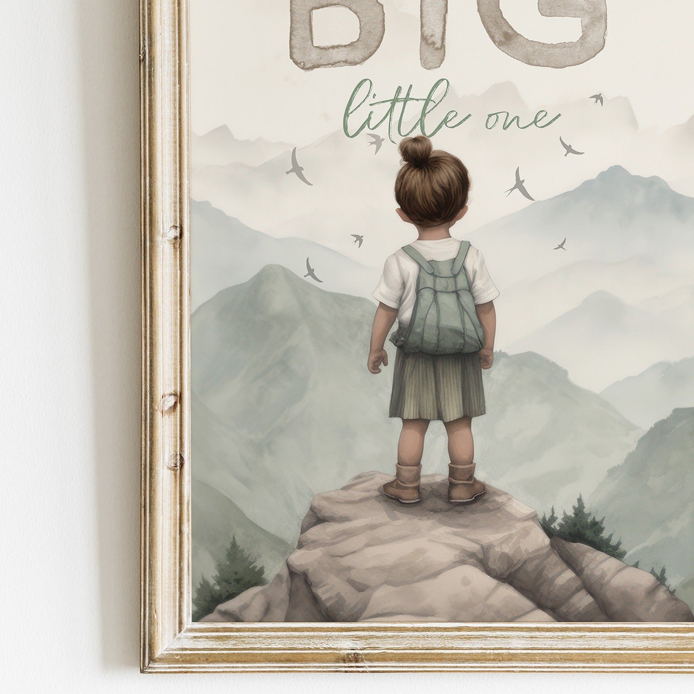 Dream Big Little One, Adventure Quote Nursery Art, Inspirational Decor - WildfieldPrints