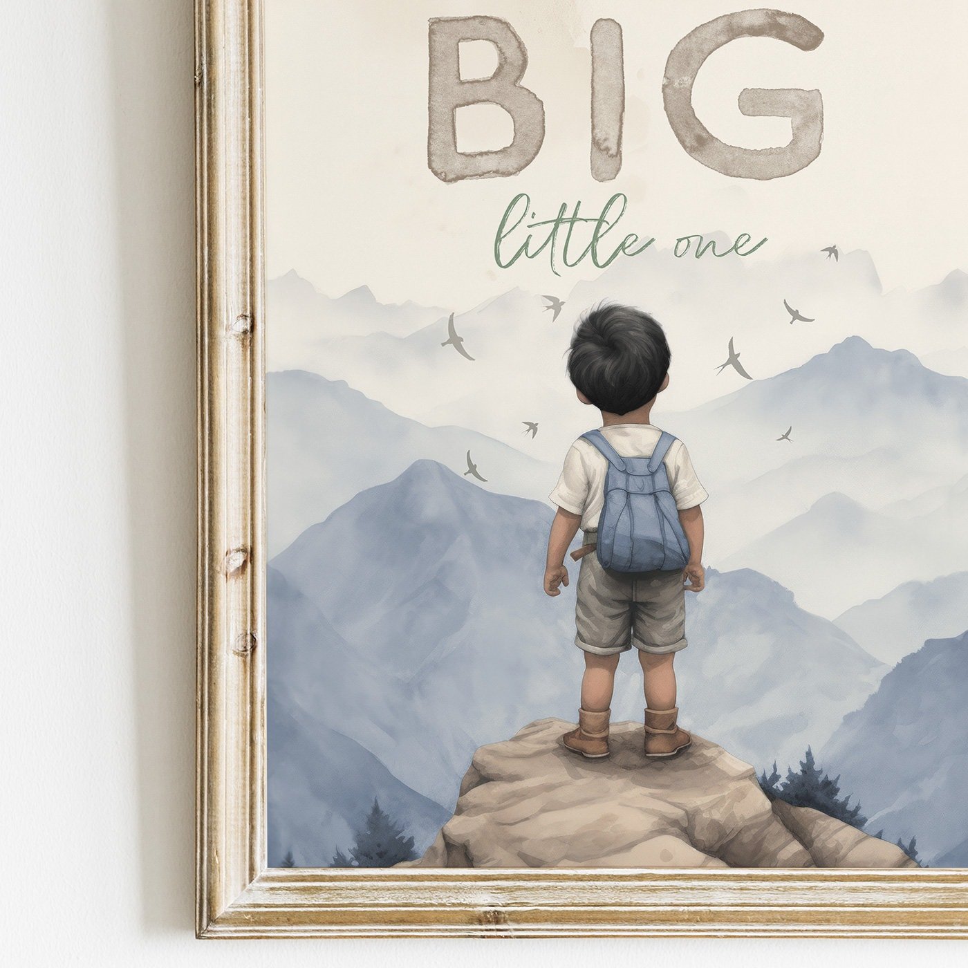 Dream Big Little One Print, Adventure Nursery Decor, Boys Room Art - WildfieldPrints