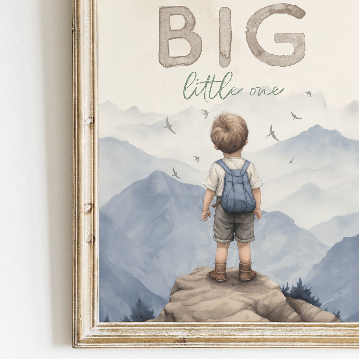 Dream Big Nursery Print, Boys Room Decor, Adventure Wall Art - WildfieldPrints