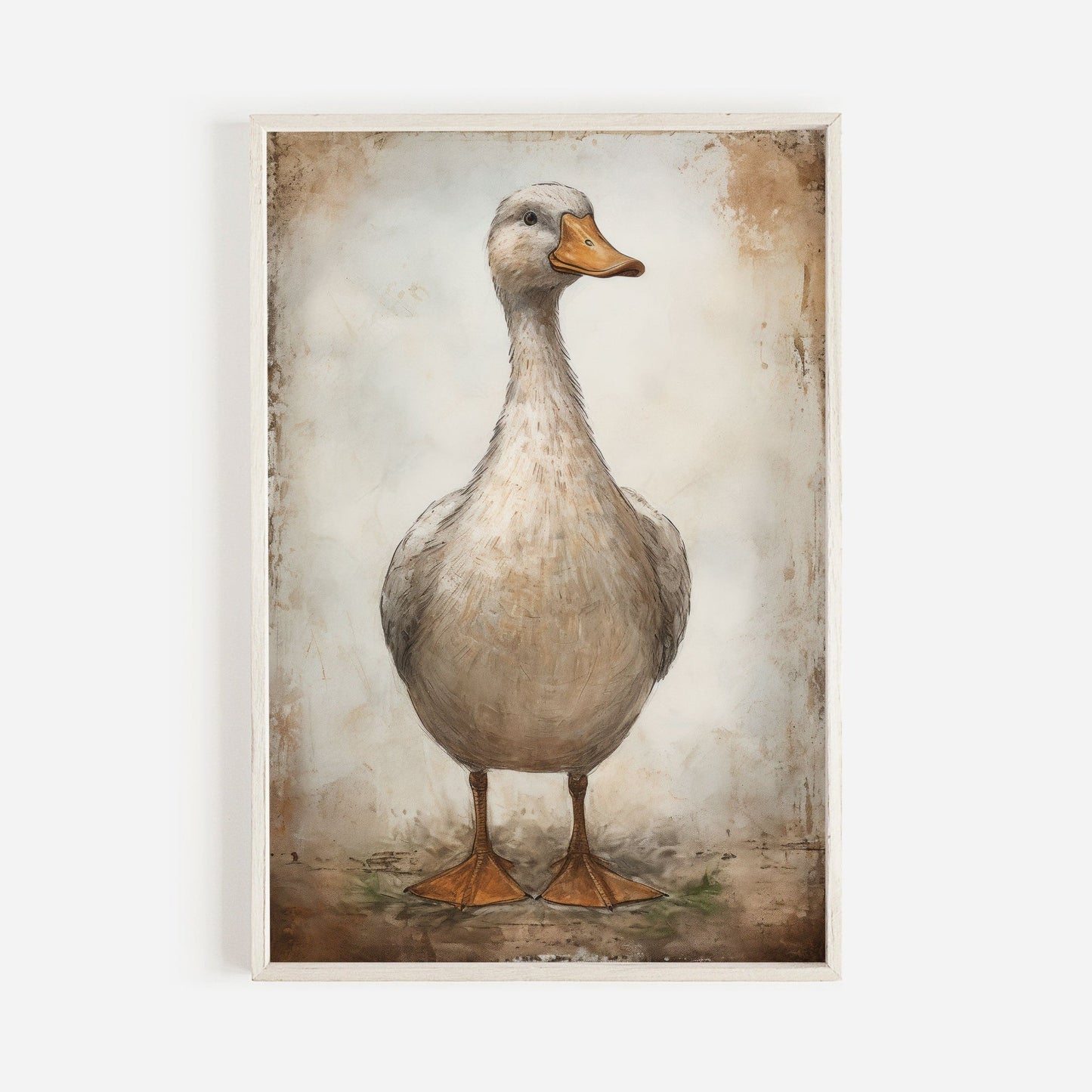 Duck Wall Art, Rustic Farmhouse Decor, Animal Print Collection - WildfieldPrints