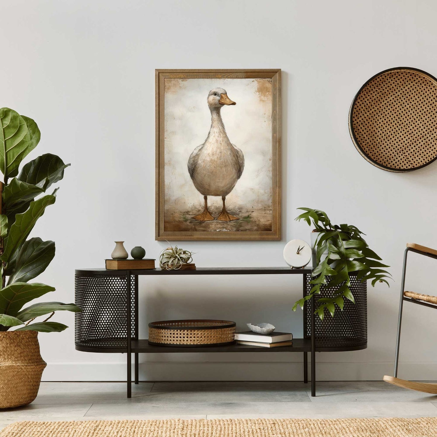 Duck Wall Art, Rustic Farmhouse Decor, Animal Print Collection - WildfieldPrints