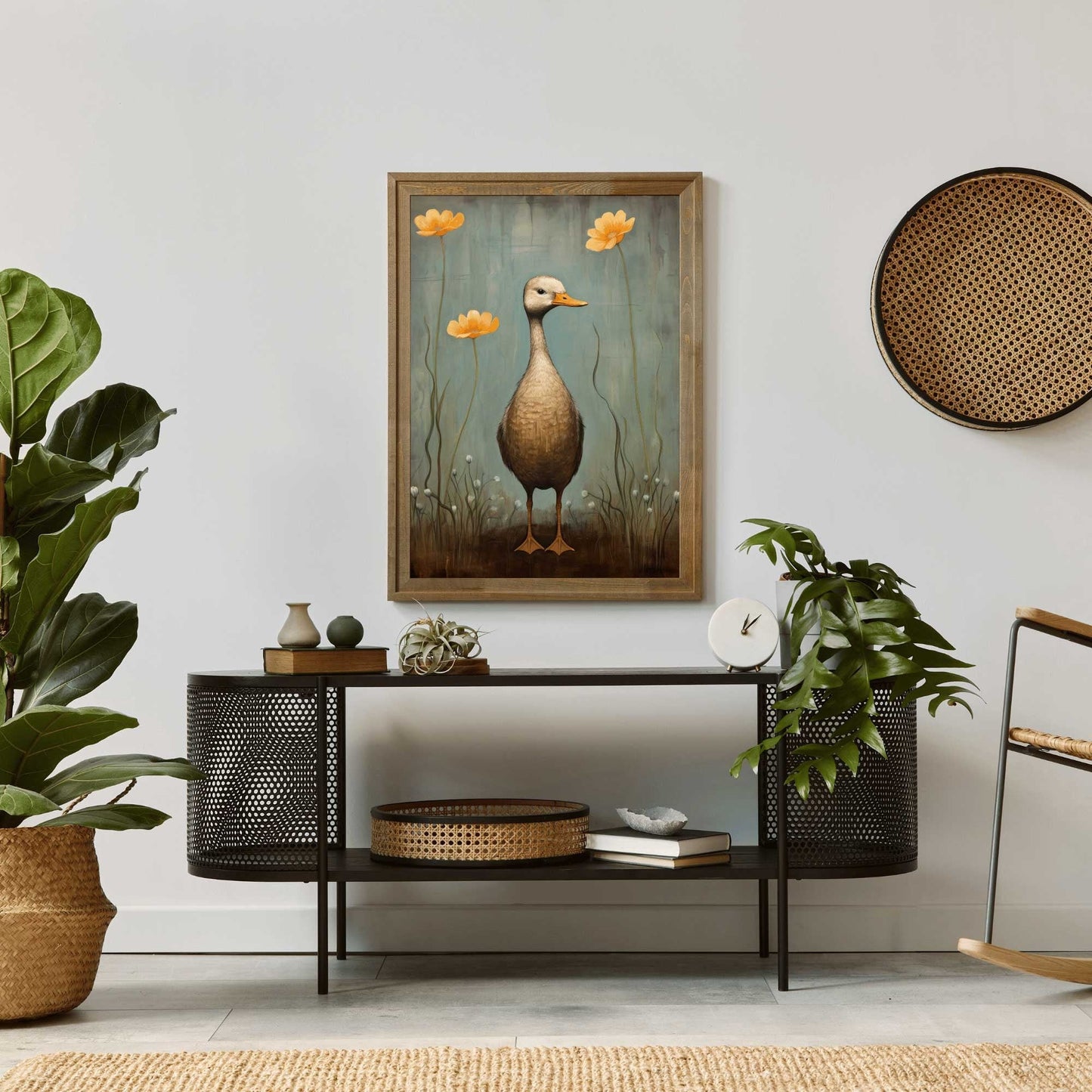 Duck Wall Art, Rustic Farmhouse Decor, Animal Print Collection - WildfieldPrints