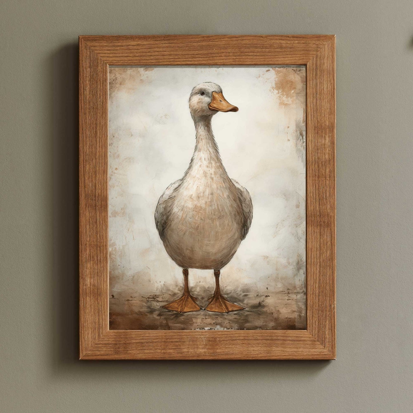 Duck Wall Art, Rustic Farmhouse Decor, Animal Print Collection - WildfieldPrints