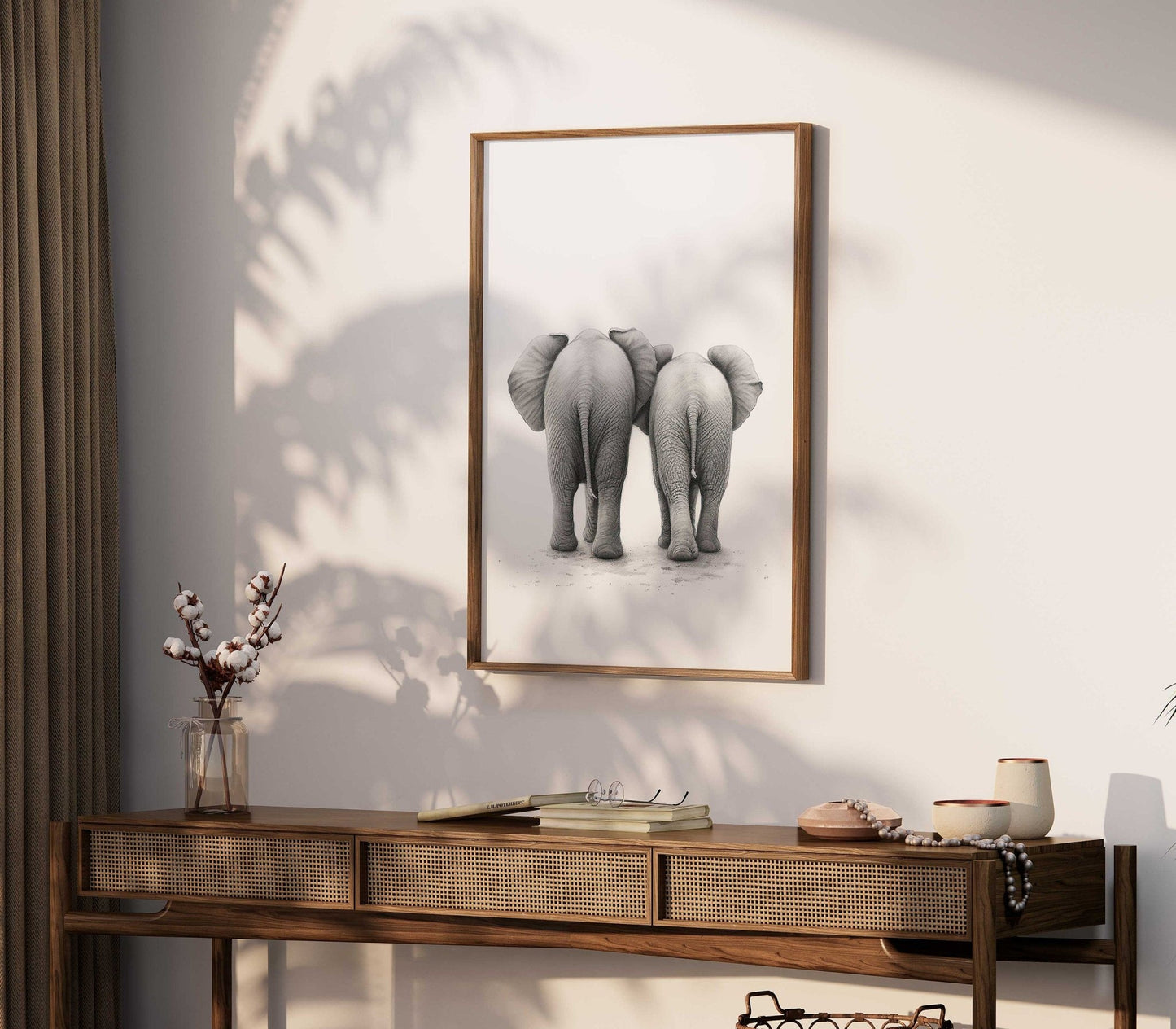 Elephant Wall Art, Safari Animal Decor, Kids Room Print - WildfieldPrints