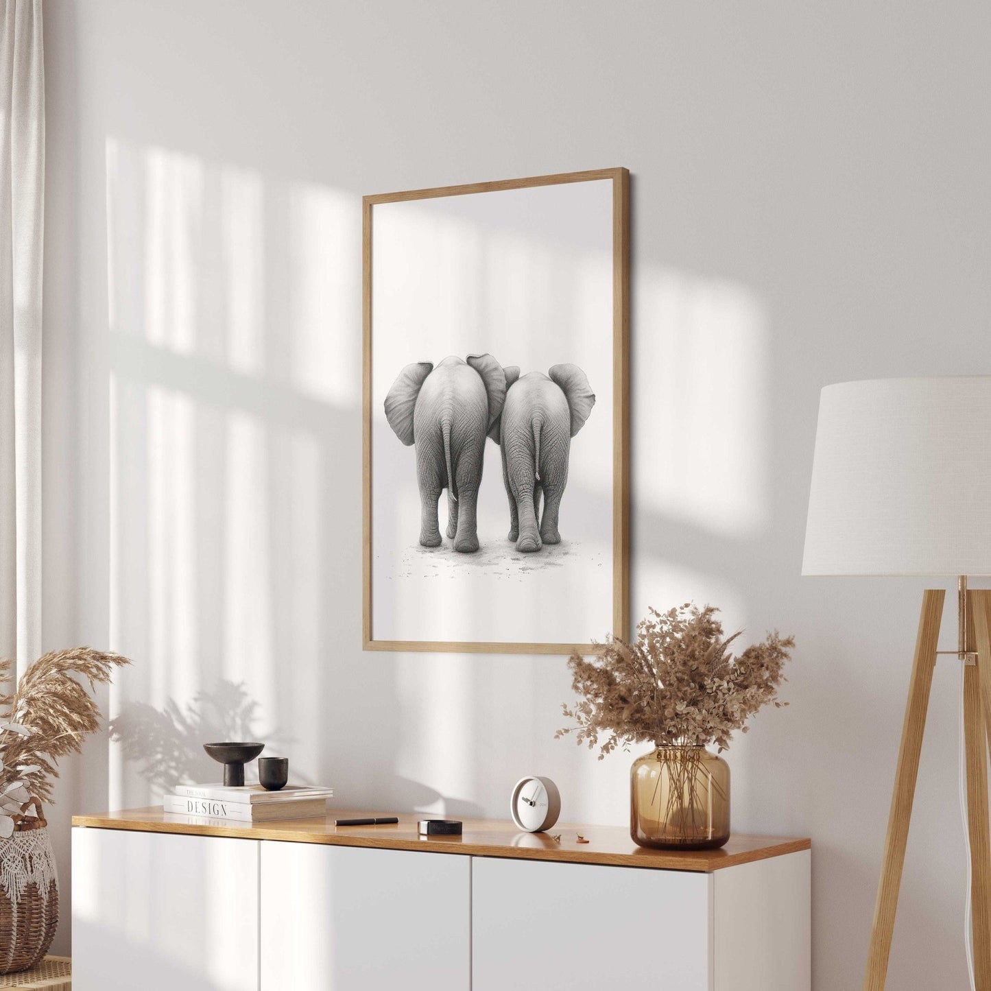 Elephant Wall Art, Safari Animal Decor, Kids Room Print - WildfieldPrints