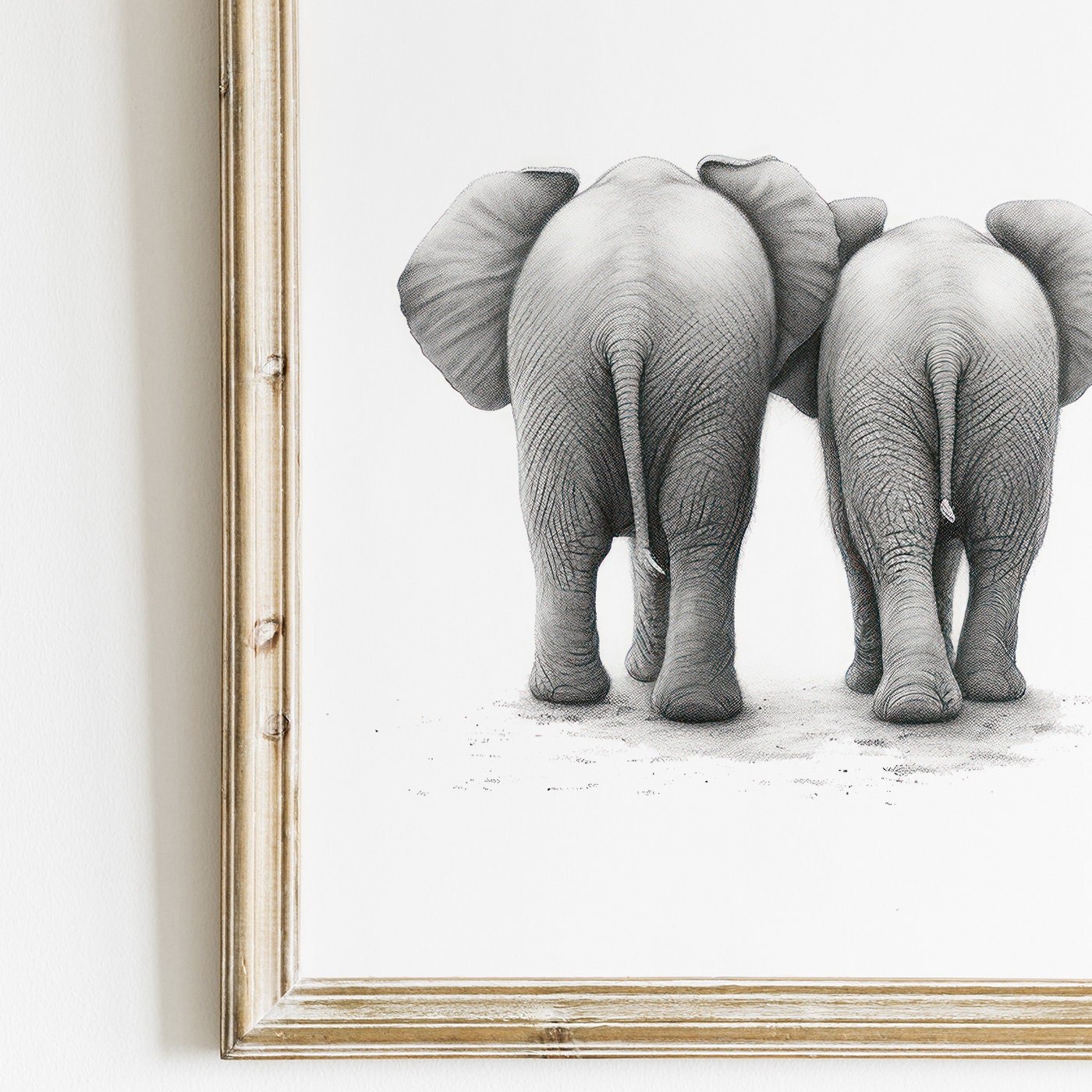 Elephant Wall Art, Safari Animal Decor, Kids Room Print - WildfieldPrints