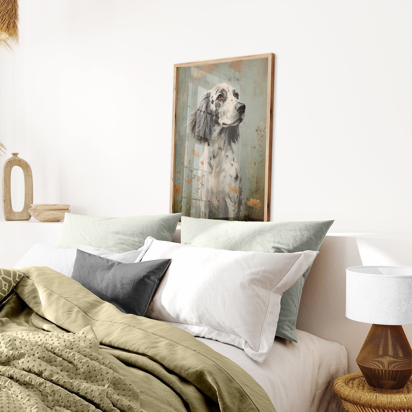 English Setter Art Print, Vintage Dog Portrait, Unique Canine Decor - WildfieldPrints