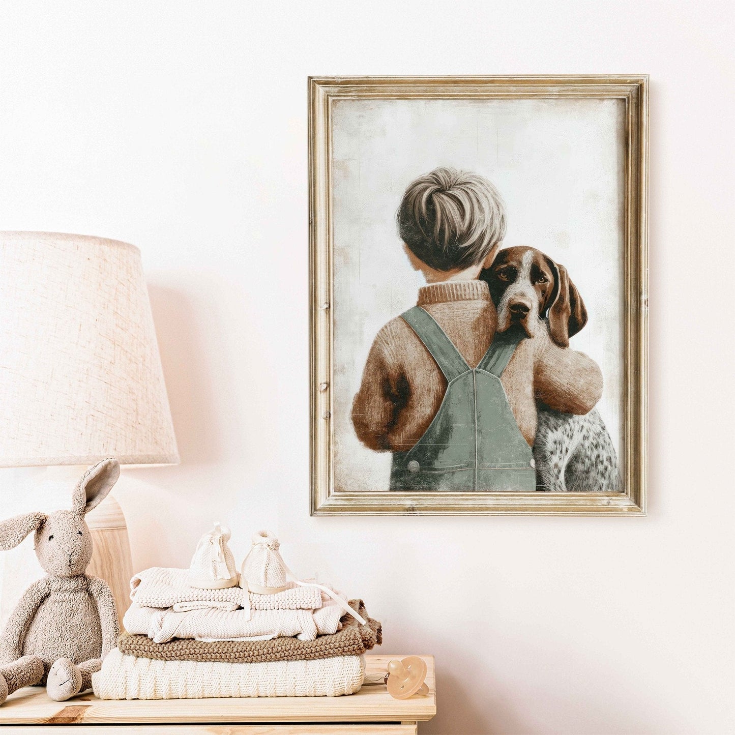 English Setter Nursery Decor, Dog Art Print, Toddler Wall Art - WildfieldPrints