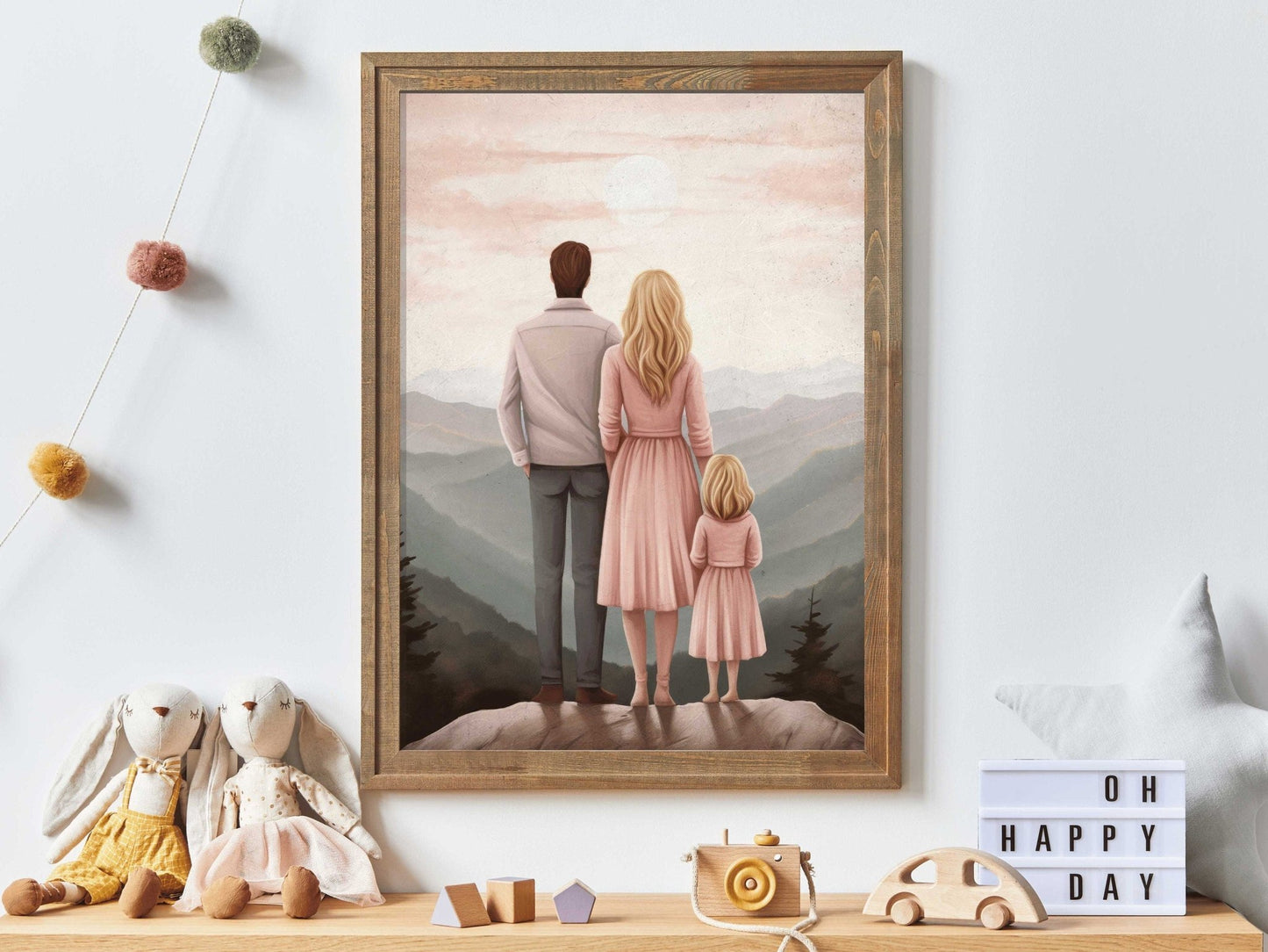 Family Bond Art, Adventure Wall Decor, Mother and Daughter Connection - WildfieldPrints