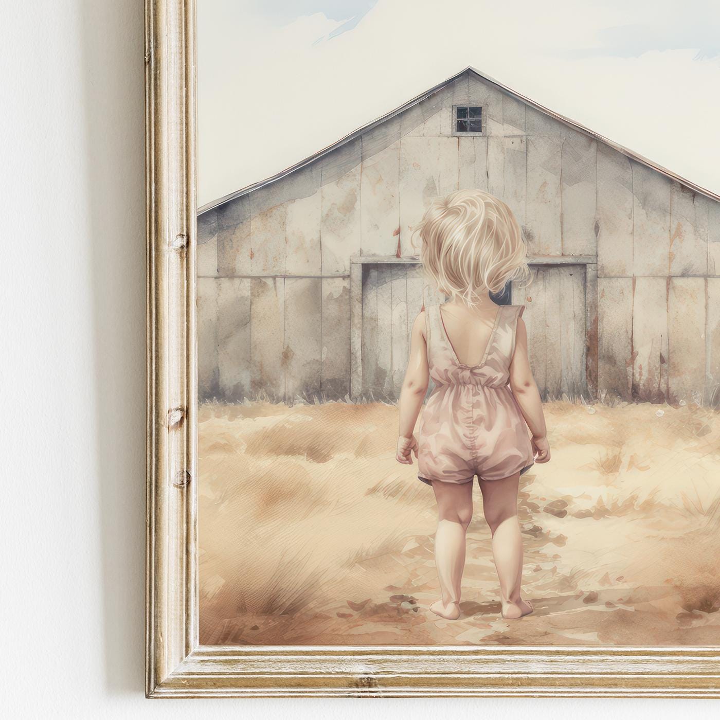 Farm Animal Nursery Decor, Farmhouse Style, Geese & Goats Print - WildfieldPrints