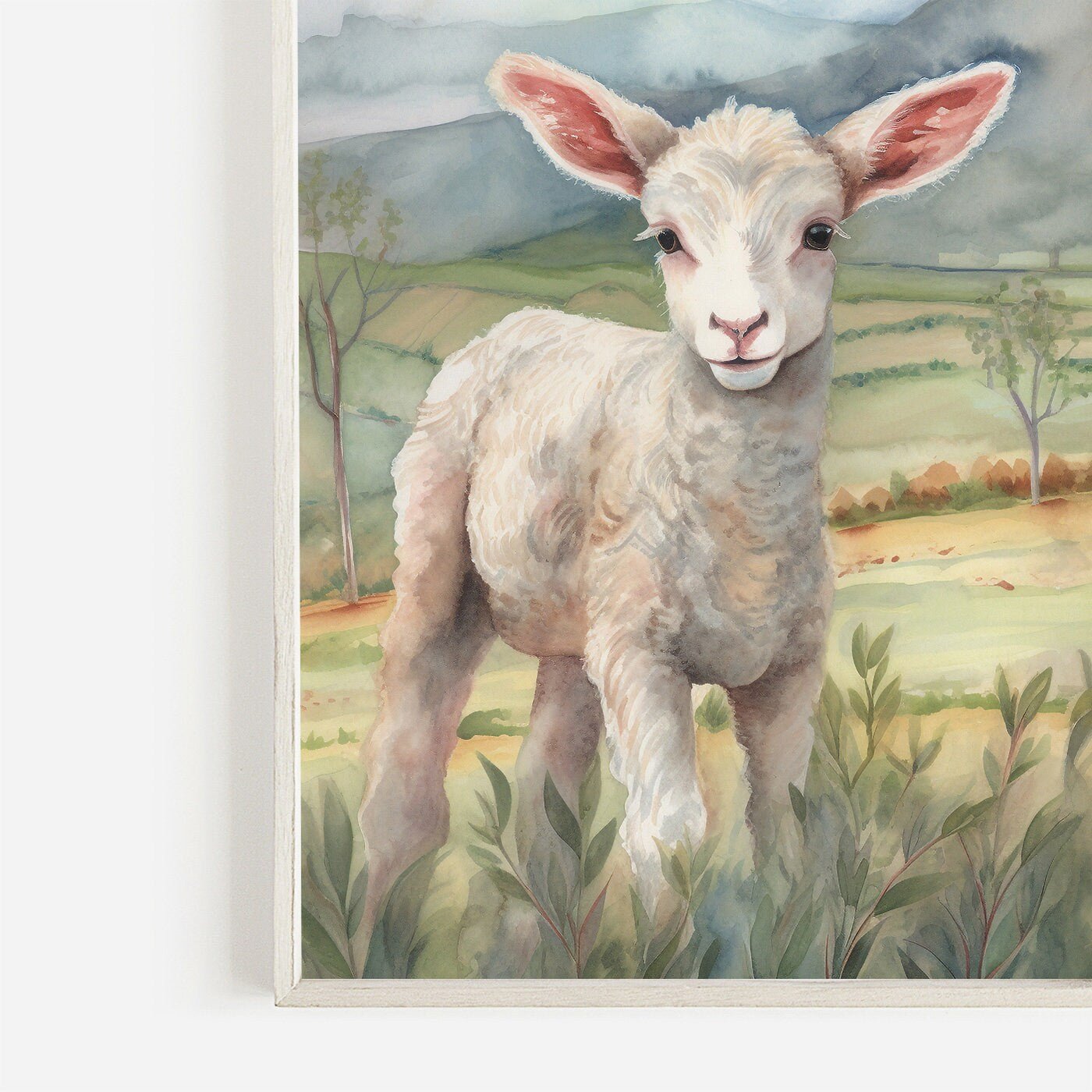 Farm Animal Nursery Prints, Watercolor Kids Room Decor, Farmhouse Style - WildfieldPrints
