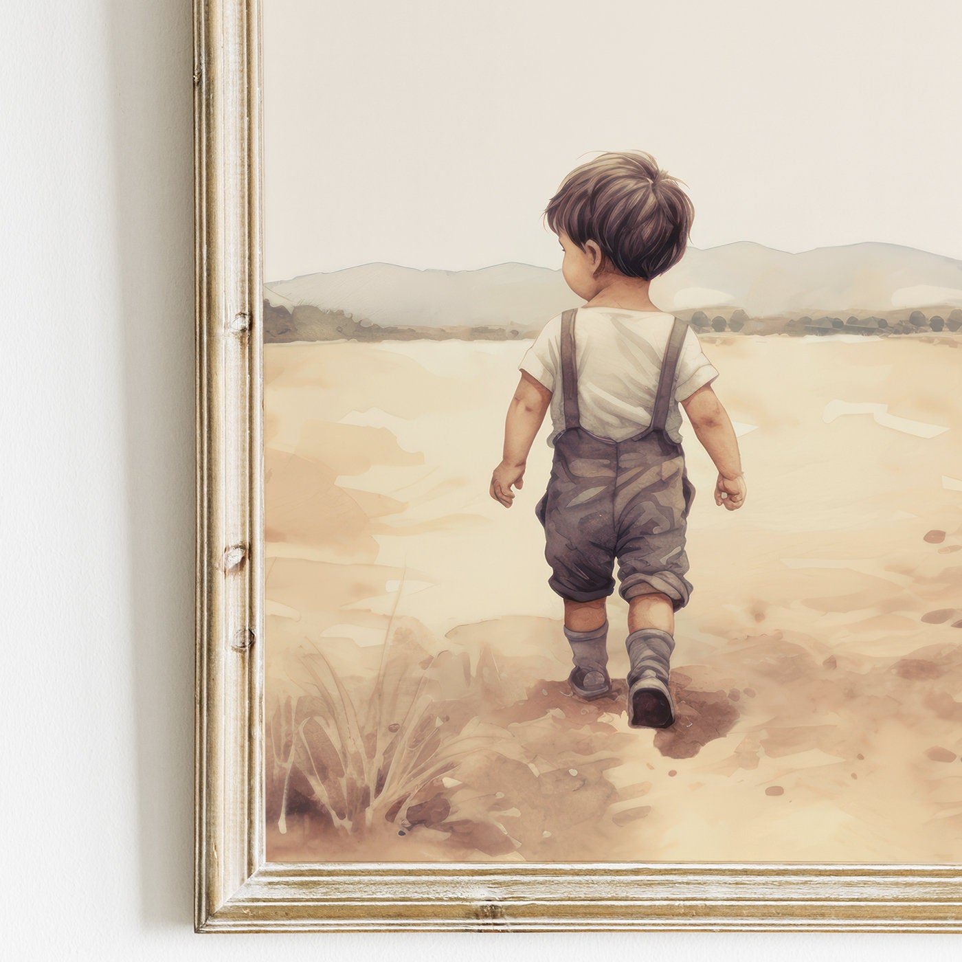 Farmhouse Nursery Decor, Little Farm Boy Art, Country Style Wall Decor - WildfieldPrints