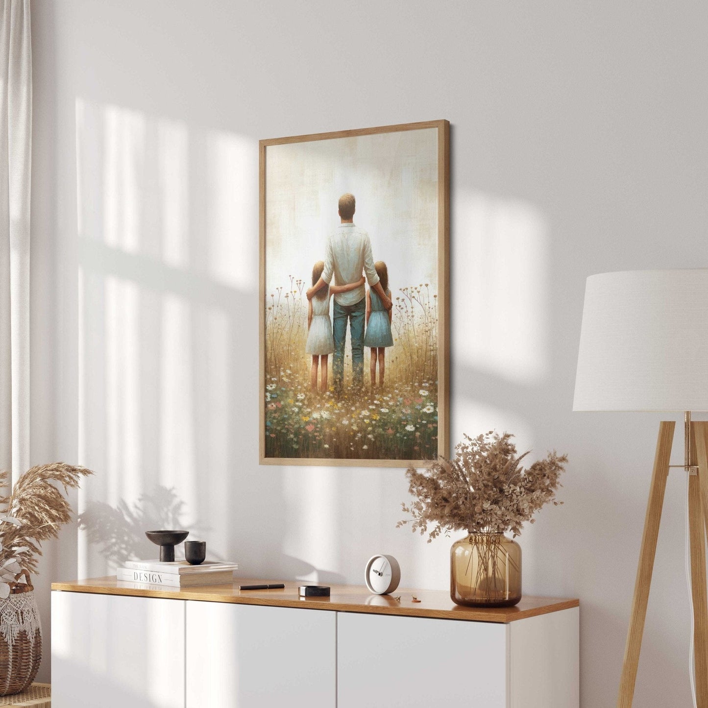 Father & Daughter Print, Family Love Wall Decor, Gift for Dads - WildfieldPrints