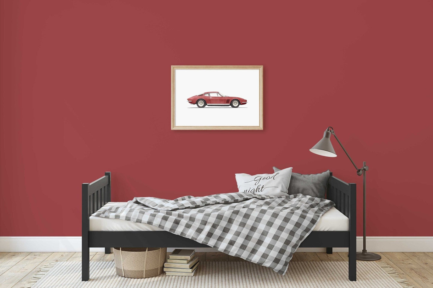 Ferrari Art, Vintage Car Print, Boys Room Vehicle Decor, Nursery Wall Art - WildfieldPrints