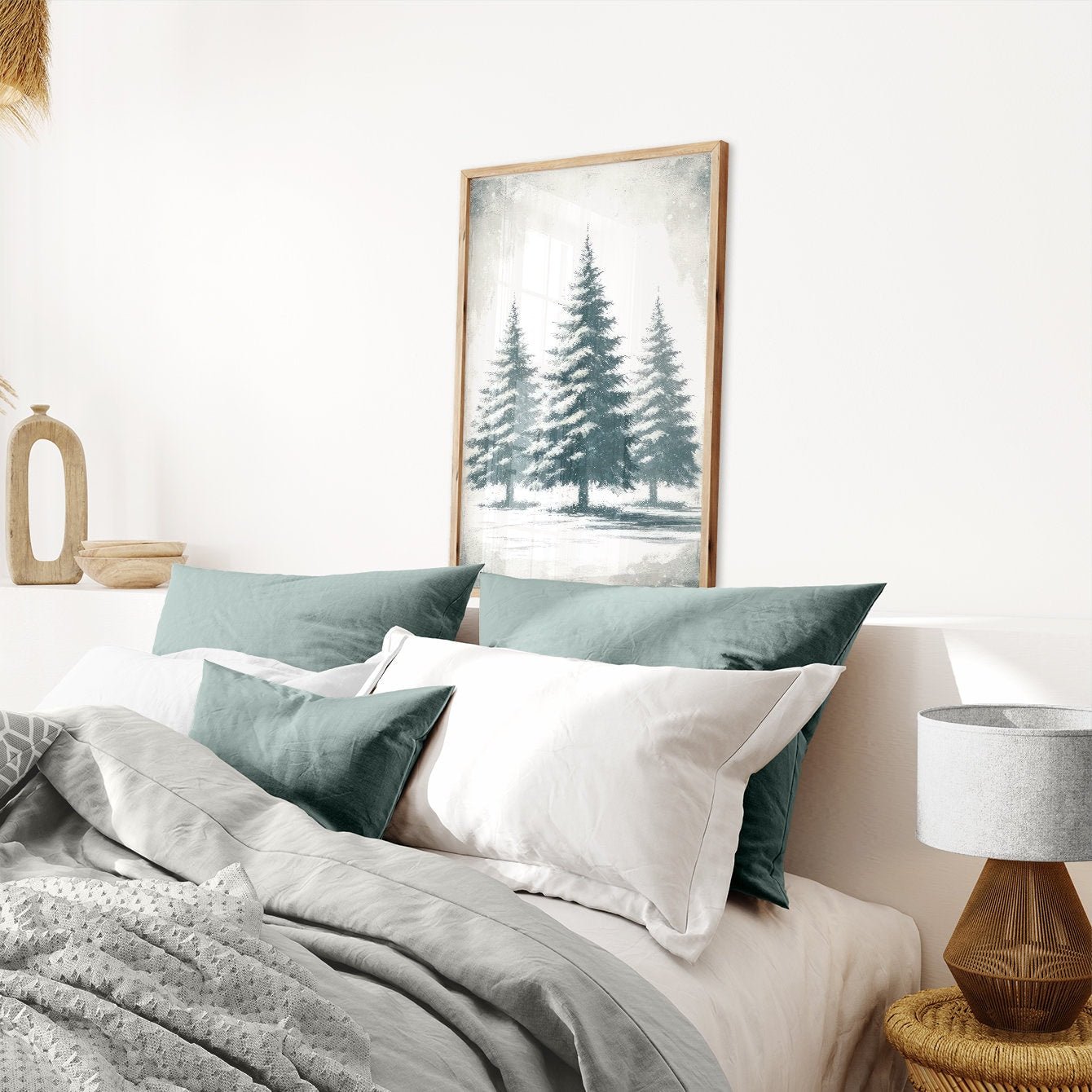 Fir Tree Art, Rustic Home Decor, Modern Farmhouse Wall Accent - WildfieldPrints