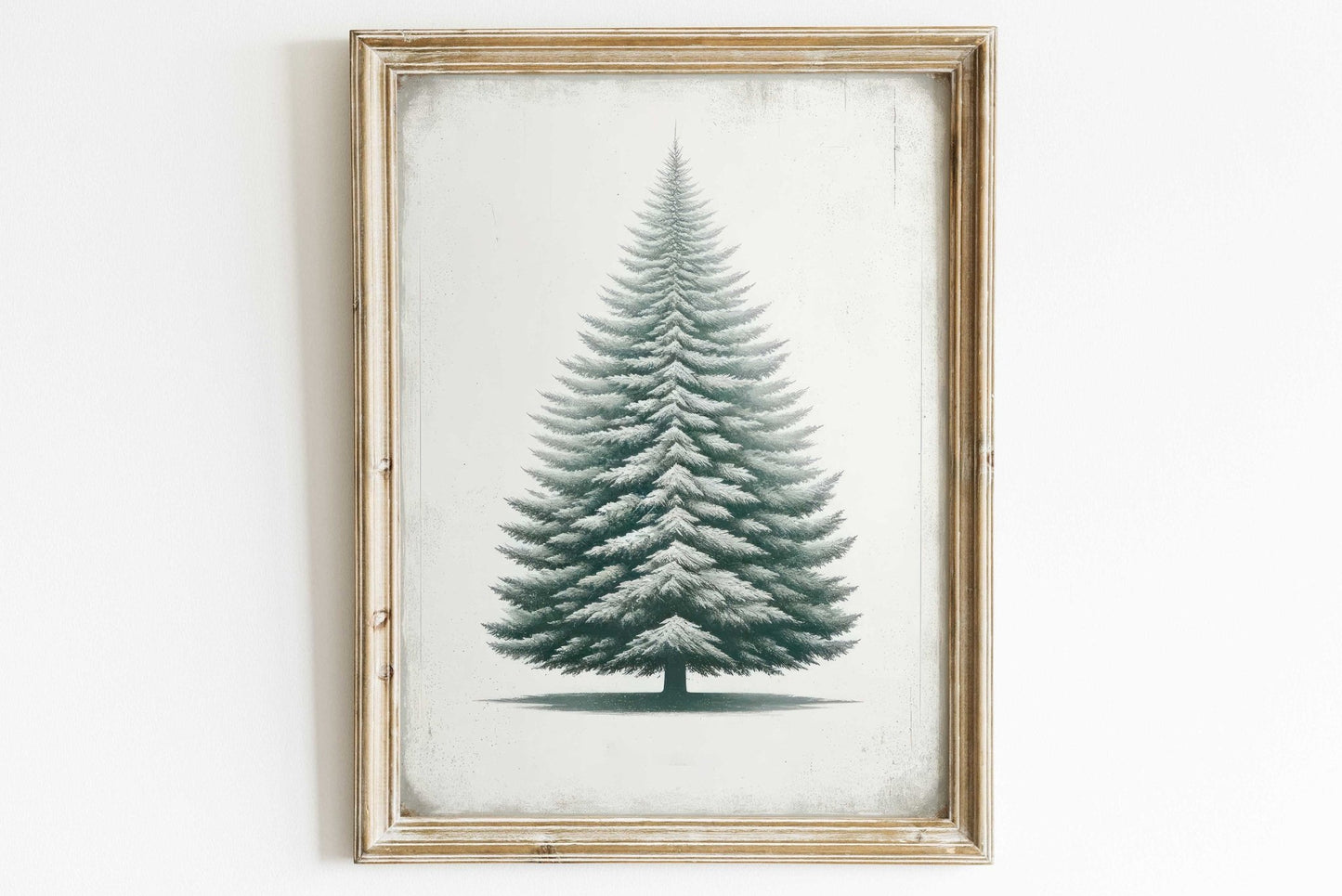 Fir Tree Art, Vintage Minimalist Nature Print, Rustic Home Decor - WildfieldPrints