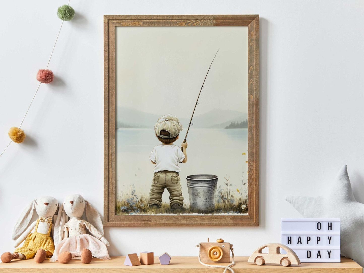 Fishing Nursery Print, Boy Room Decor, Fishing Theme Wall Art - WildfieldPrints