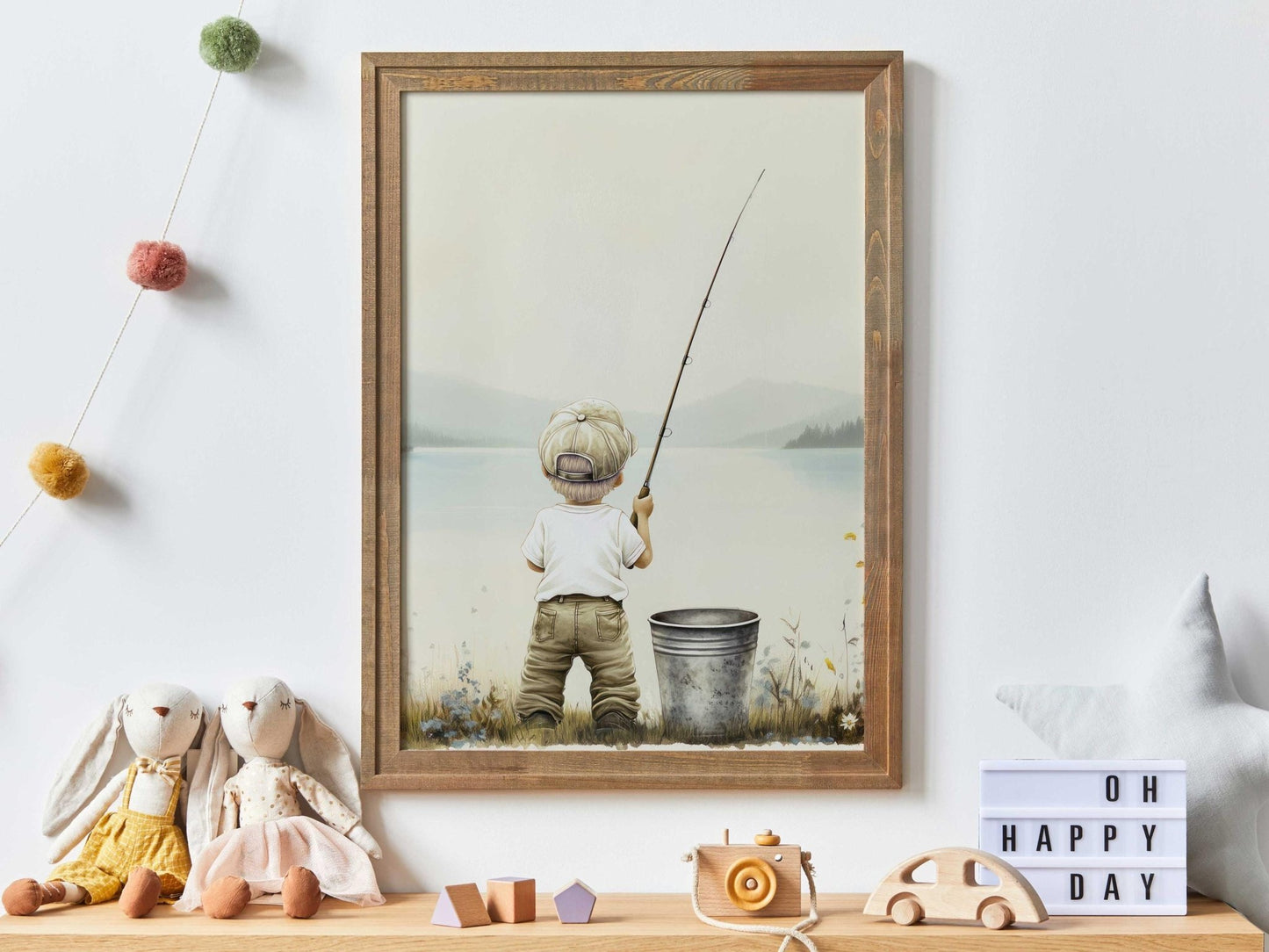 Fishing Nursery Prints, Fishing Theme Decor, Boy Room Wall Art - WildfieldPrints