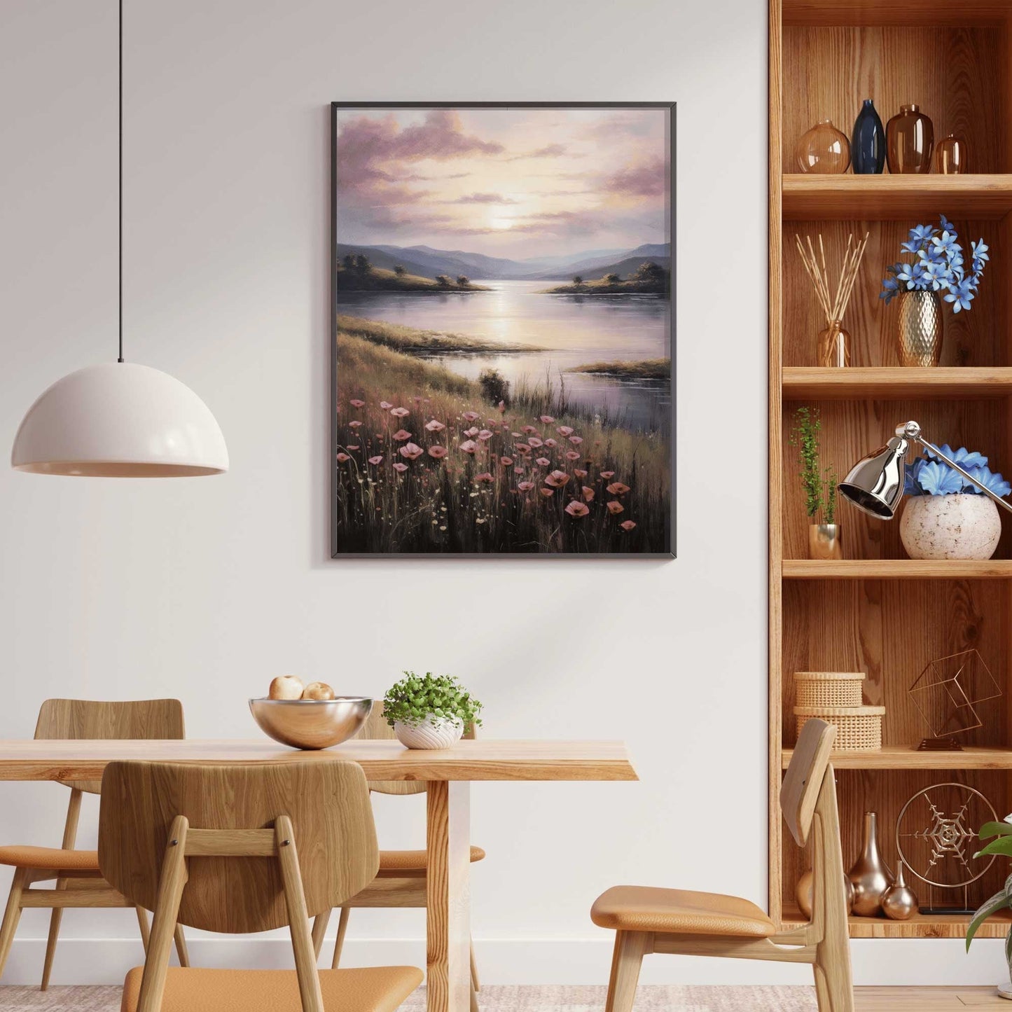 Floral & Mountain Majesty Art, Nature Lovers Wall Decor, Versatile Sizes - WildfieldPrints