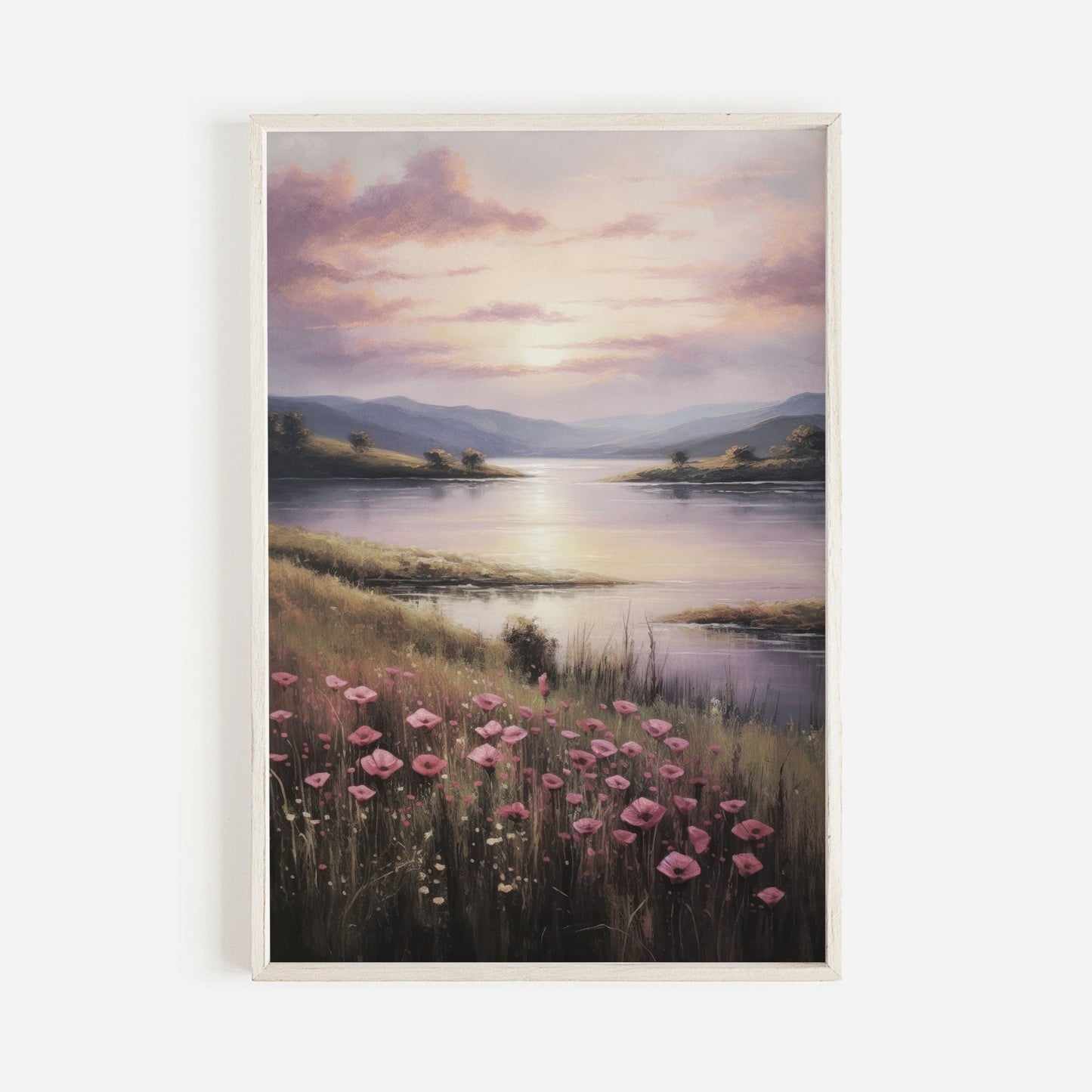 Floral & Mountain Majesty Art, Nature Lovers Wall Decor, Versatile Sizes - WildfieldPrints