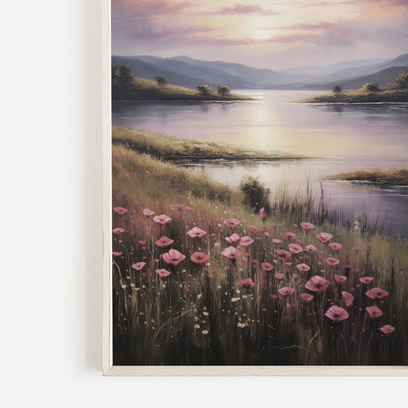 Floral & Mountain Majesty Art, Nature Lovers Wall Decor, Versatile Sizes - WildfieldPrints