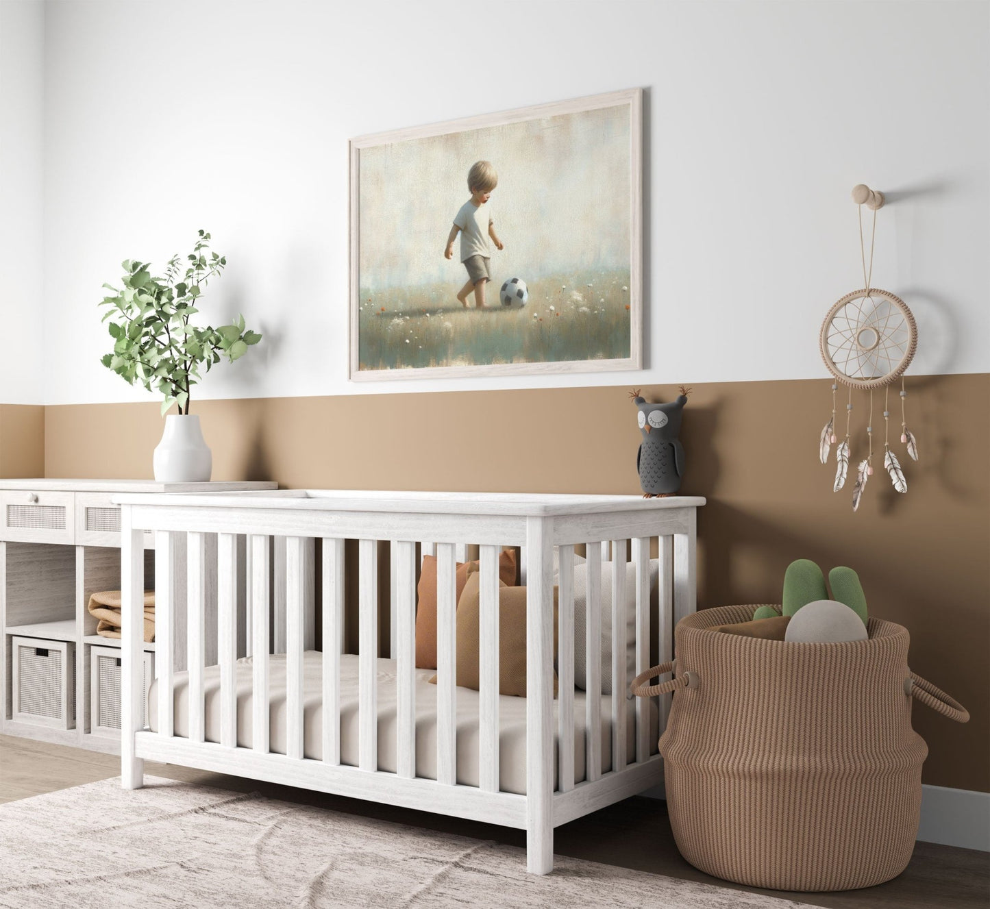 Football Nursery Decor, Soccer Art for Boys, Sports Room Decor - WildfieldPrints
