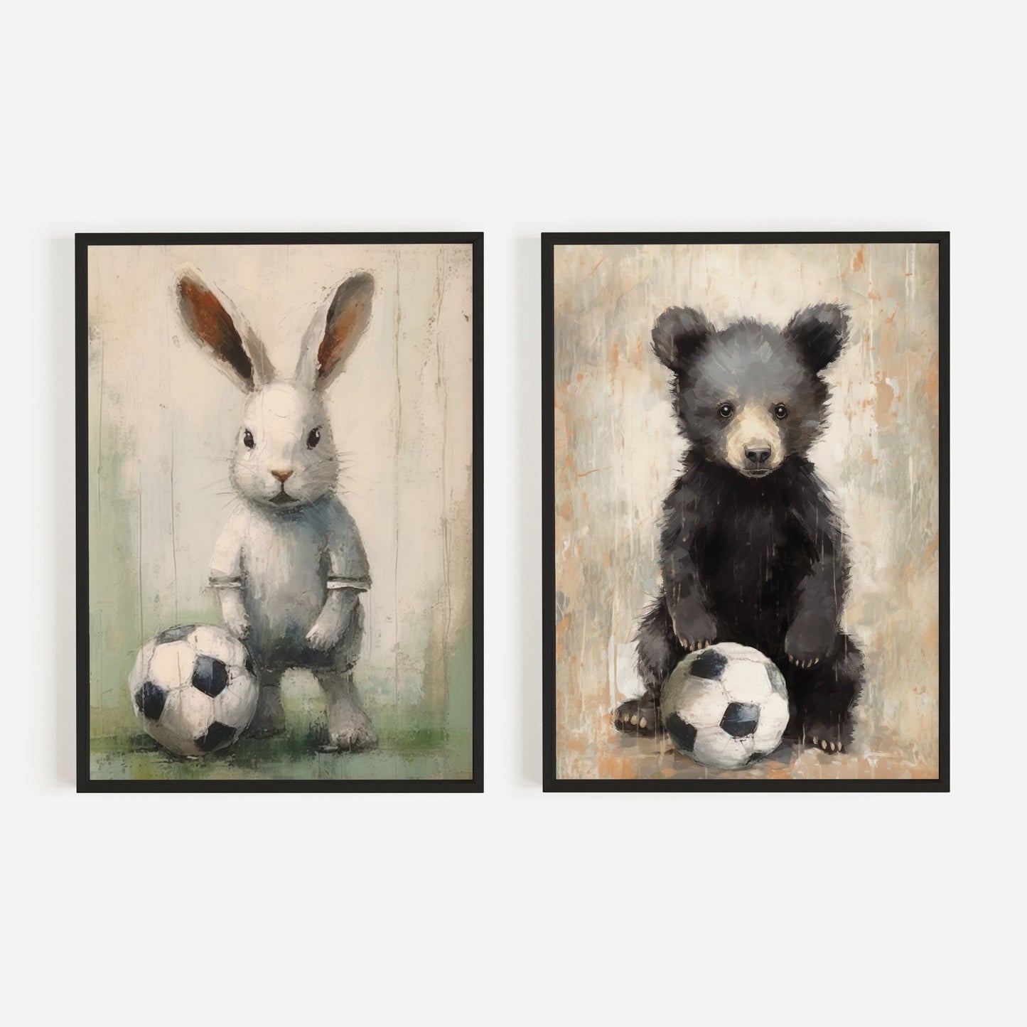 Football Nursery Decor, Woodland Animal Wall Art, Boys Room Decor - WildfieldPrints