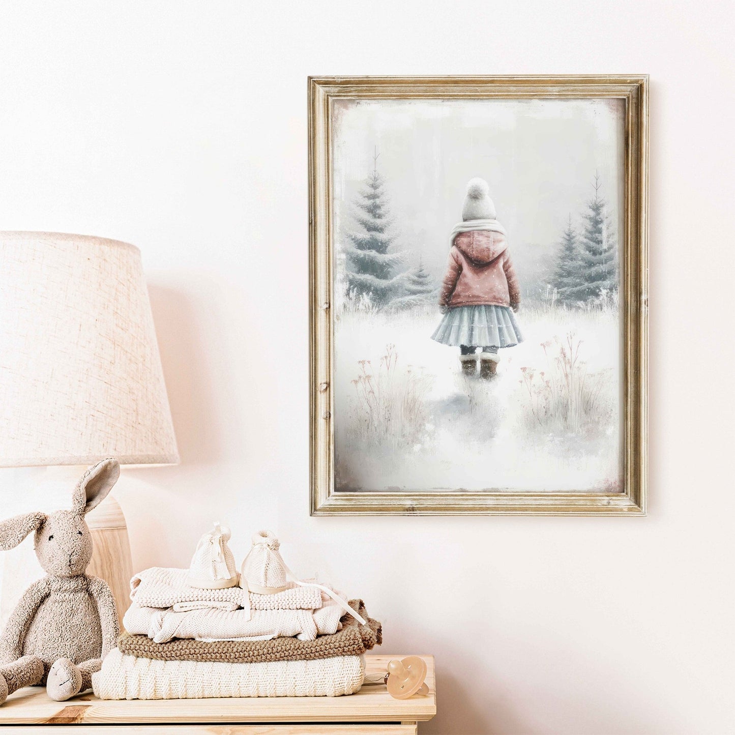 Forest Adventure Prints, Girl's Room Decor, Winter Wonderland Theme - WildfieldPrints