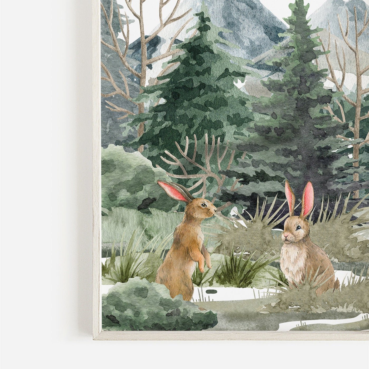Forest Animal Nursery Art, Woodland Creatures Decor, Watercolor Prints - WildfieldPrints