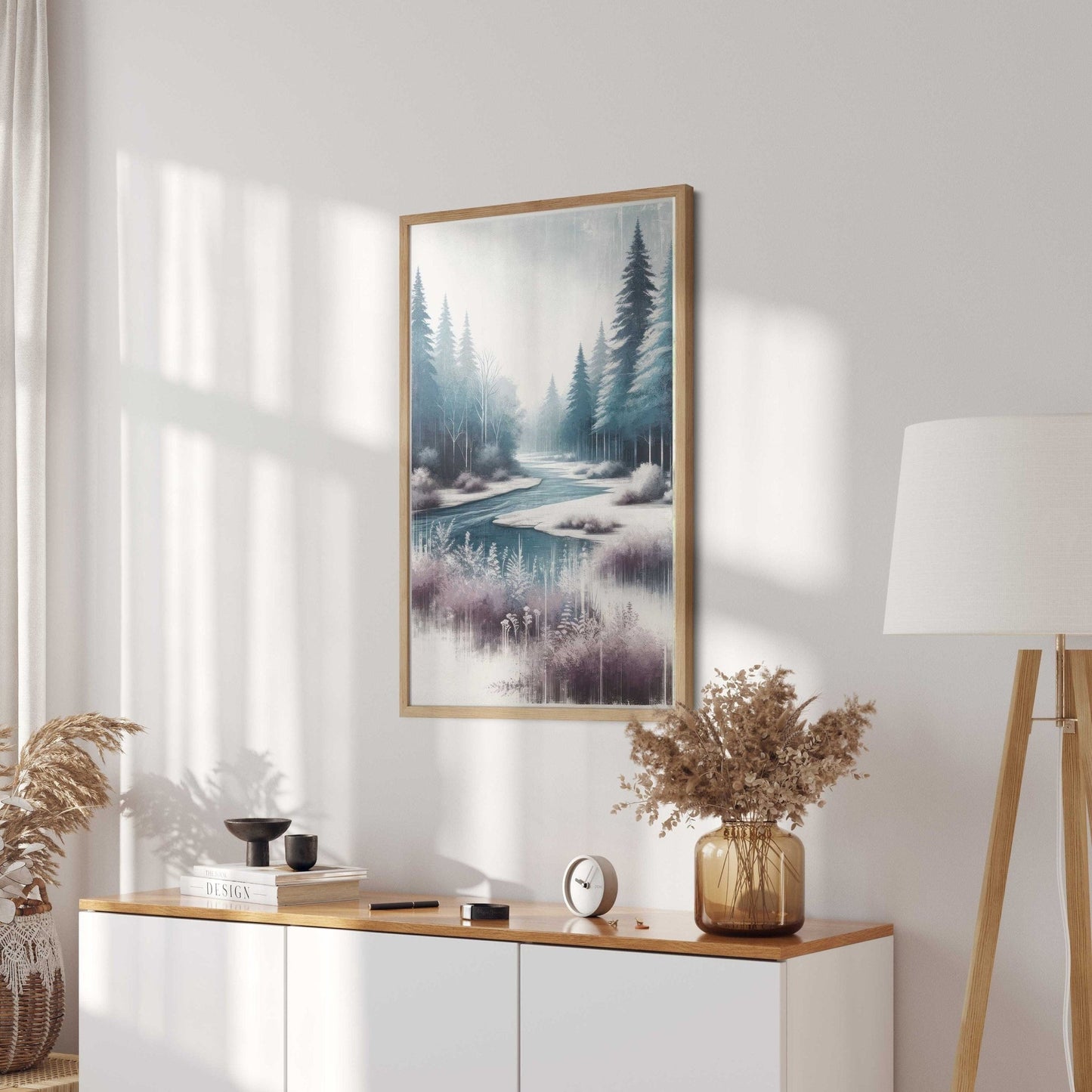 Forest Art Prints, Tranquil Nature Wall Decor, Winter Landscape - WildfieldPrints