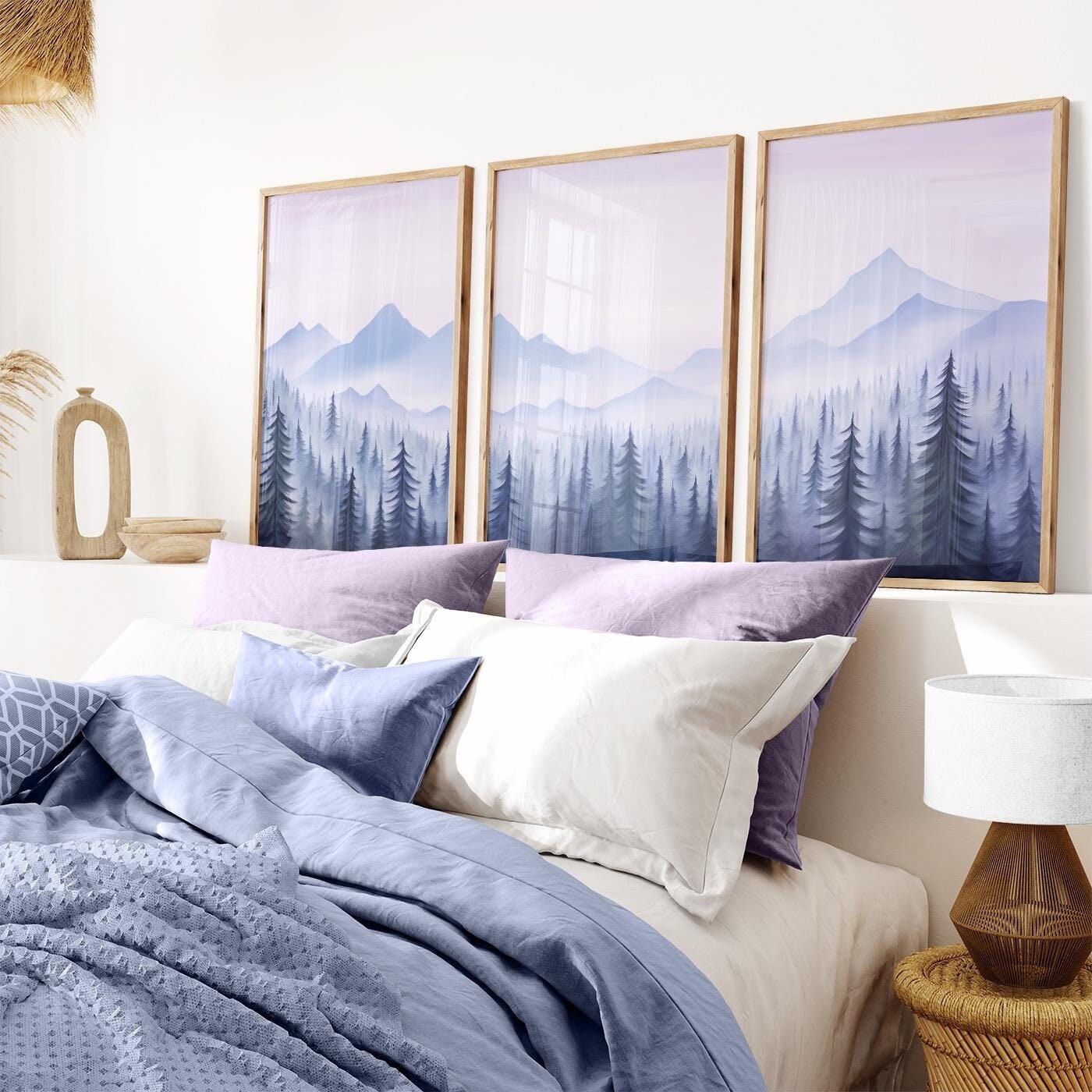 Forest & Mountain Art, Nature Nursery Decor, Misty Landscape Prints - WildfieldPrints