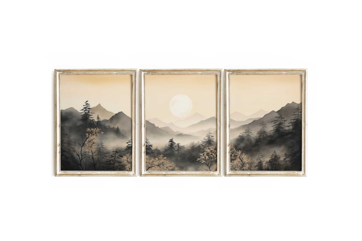 Forest & Mountain Landscape Art, Nature Wall Decor, Bedroom Accent - WildfieldPrints
