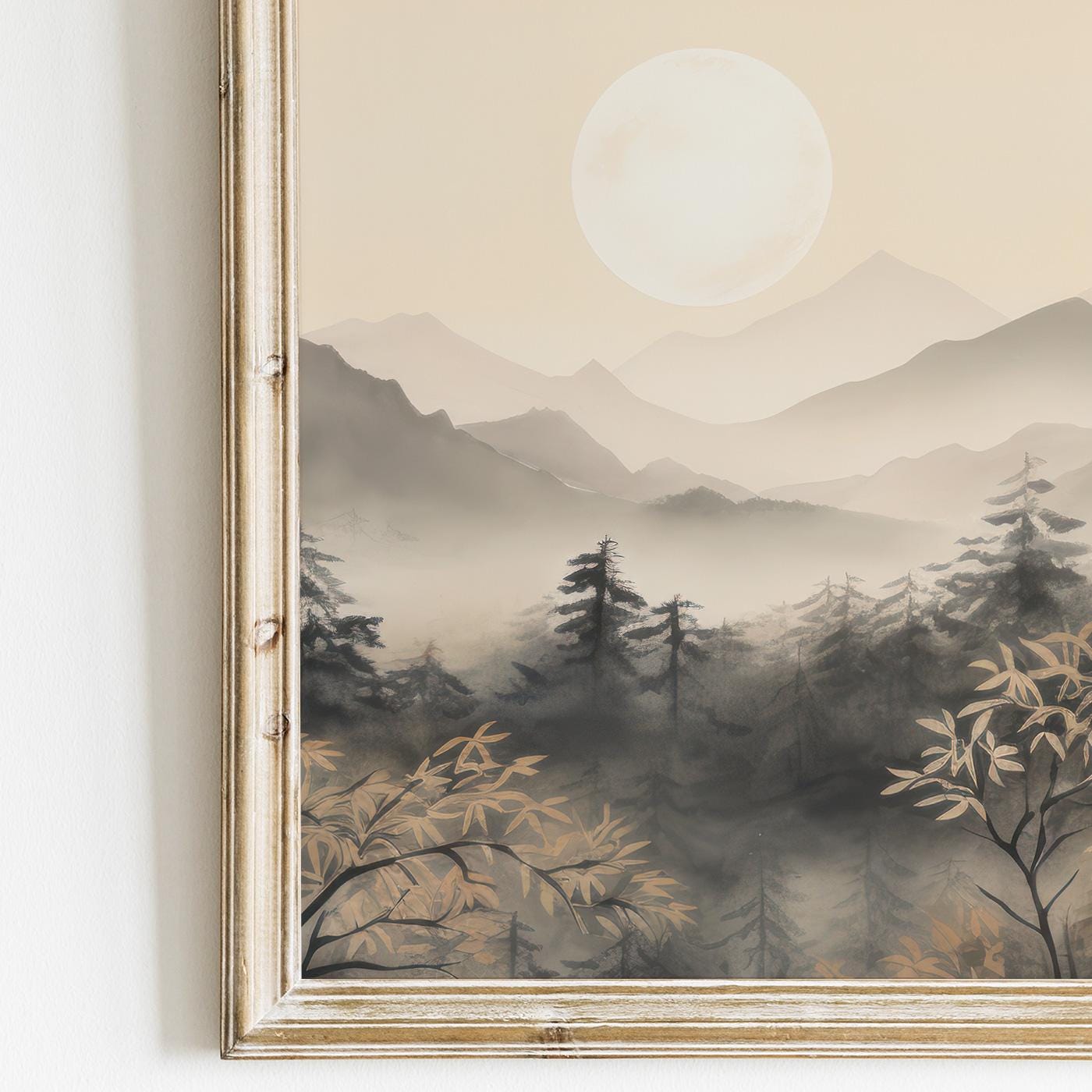 Forest & Mountain Landscape Art, Nature Wall Decor, Bedroom Accent - WildfieldPrints