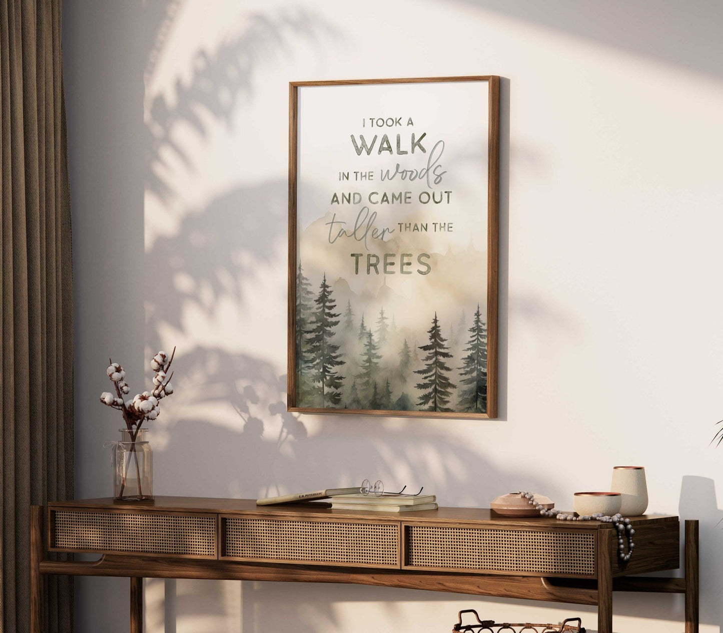 Forest Quote Wall Art, Vintage Inspirational Decor, Custom Sizes - WildfieldPrints