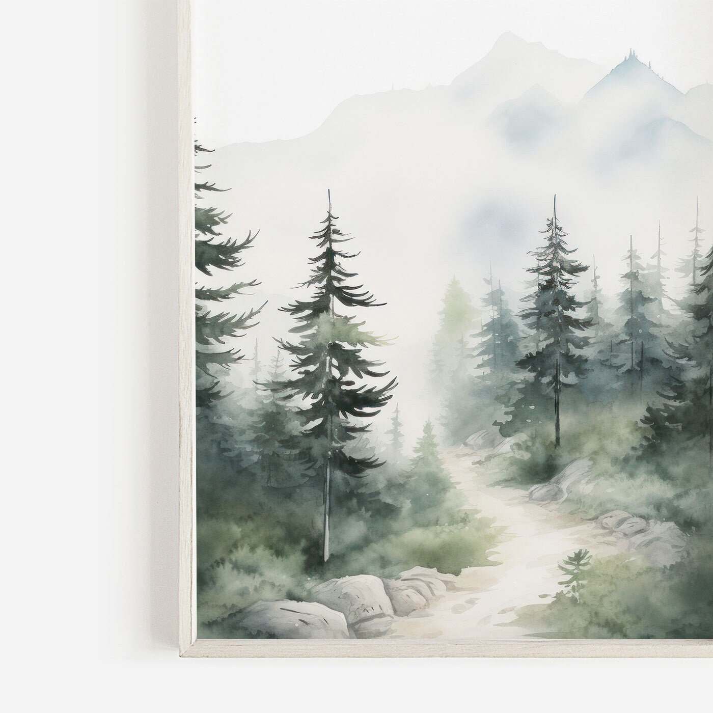 Forest Wall Art, Watercolor Landscape Decor, Nature - Inspired Home Accent - WildfieldPrints