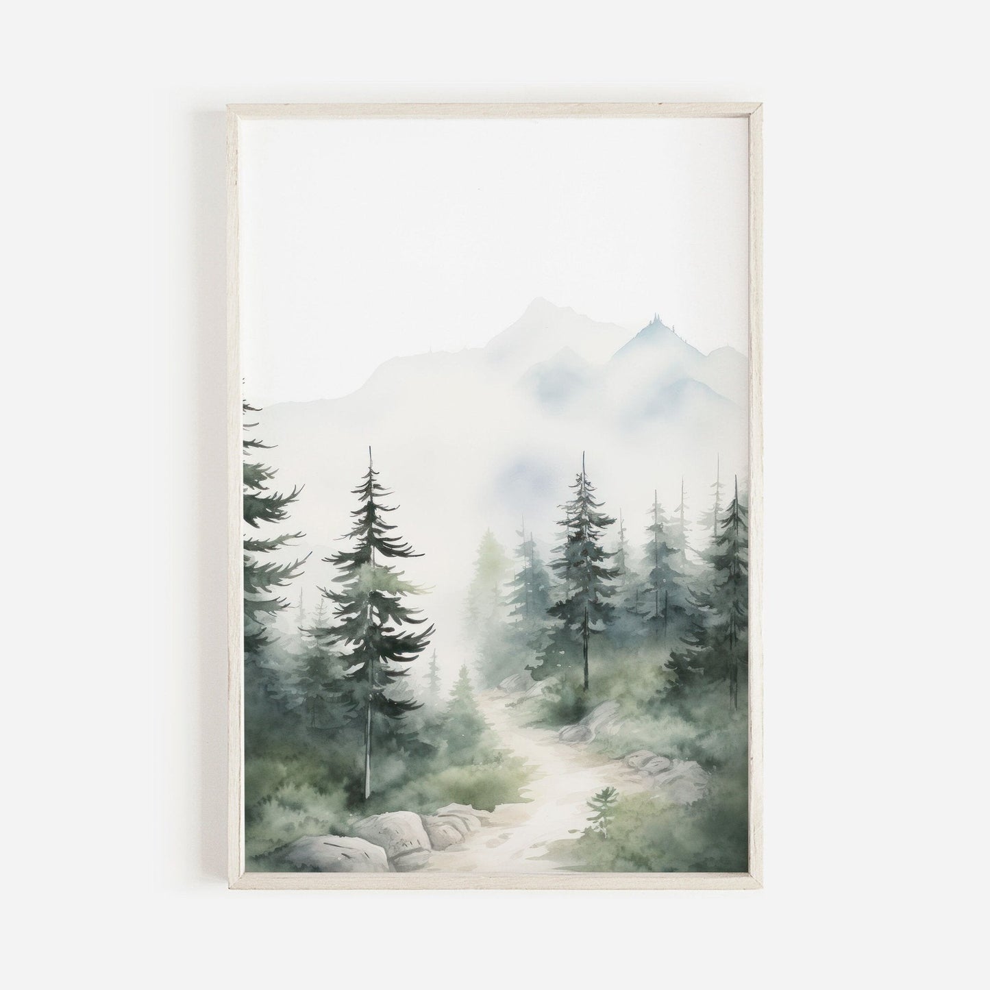 Forest Wall Art, Watercolor Landscape Decor, Nature - Inspired Home Accent - WildfieldPrints