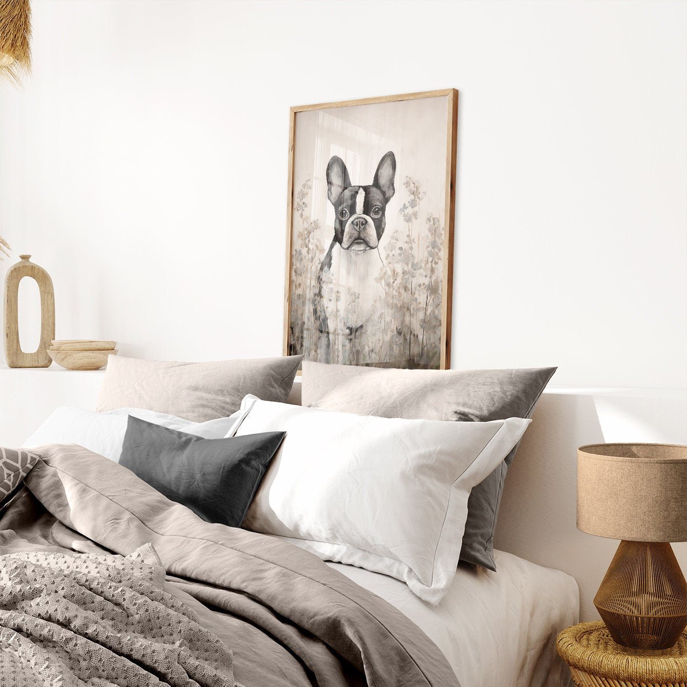 French Bulldog Art, Frenchie Wall Decor, Gift for Dog Lovers - WildfieldPrints