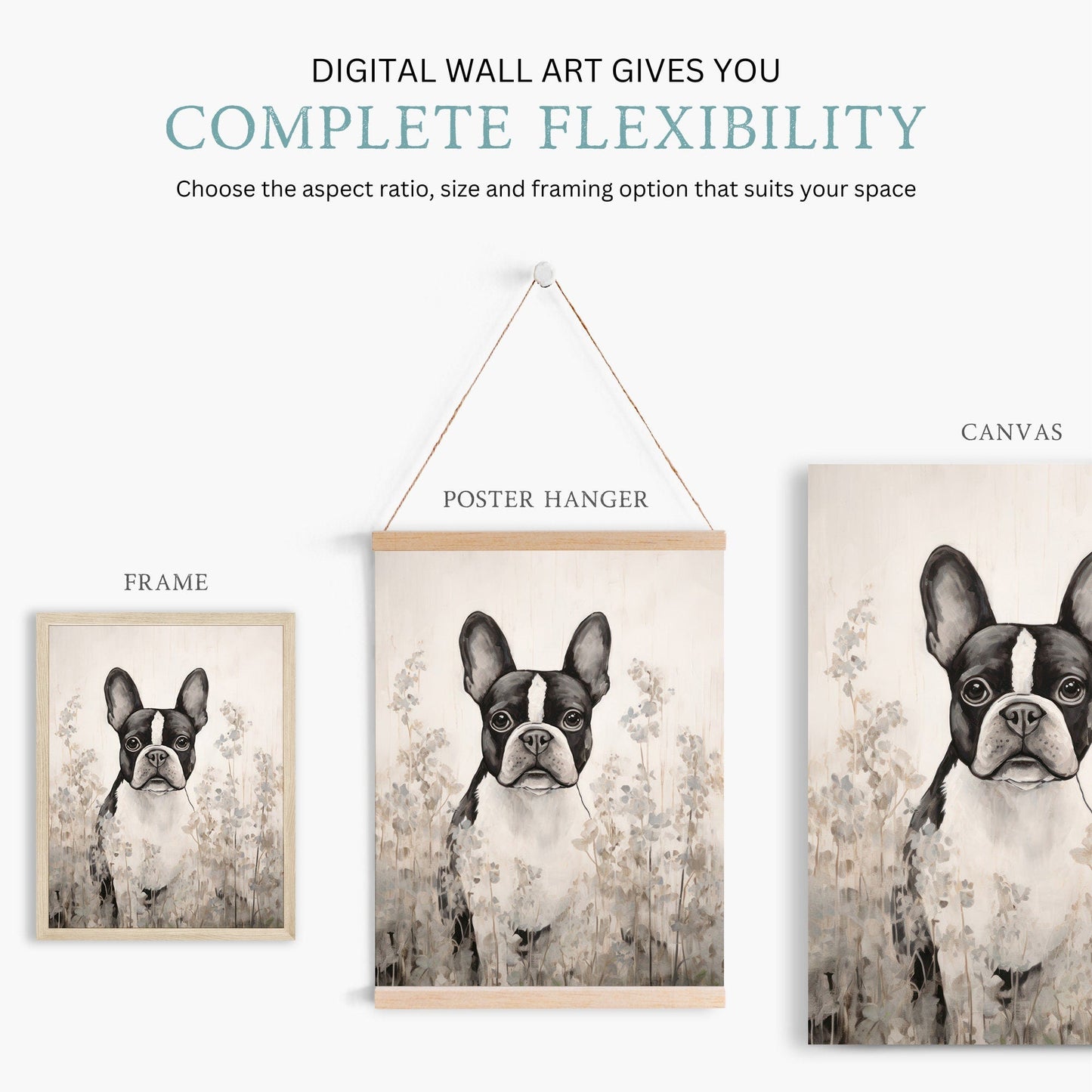 French Bulldog Art, Frenchie Wall Decor, Gift for Dog Lovers - WildfieldPrints