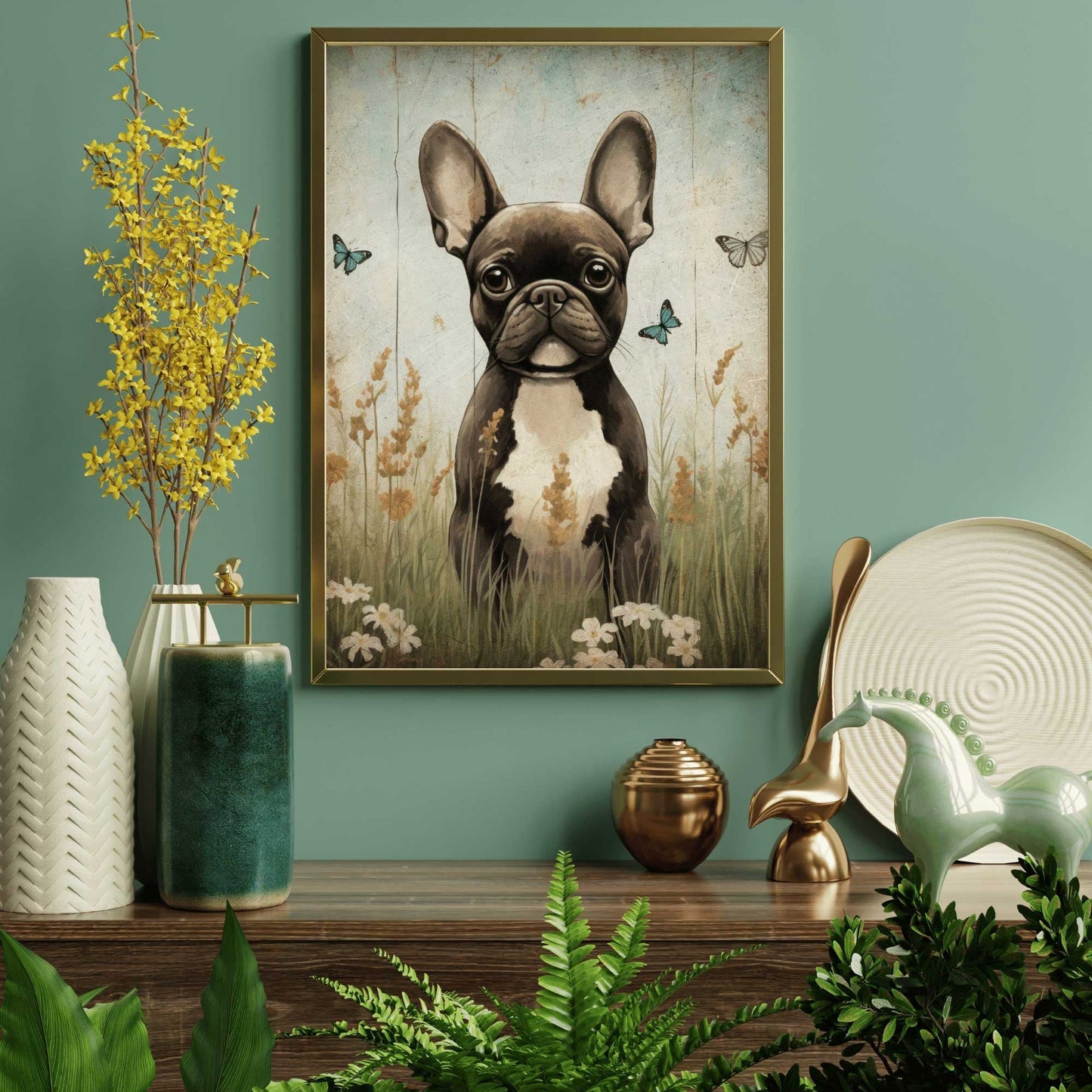 French Bulldog Wall Art, Vintage Dog Decor, Ideal Gift for Pet Lovers - WildfieldPrints
