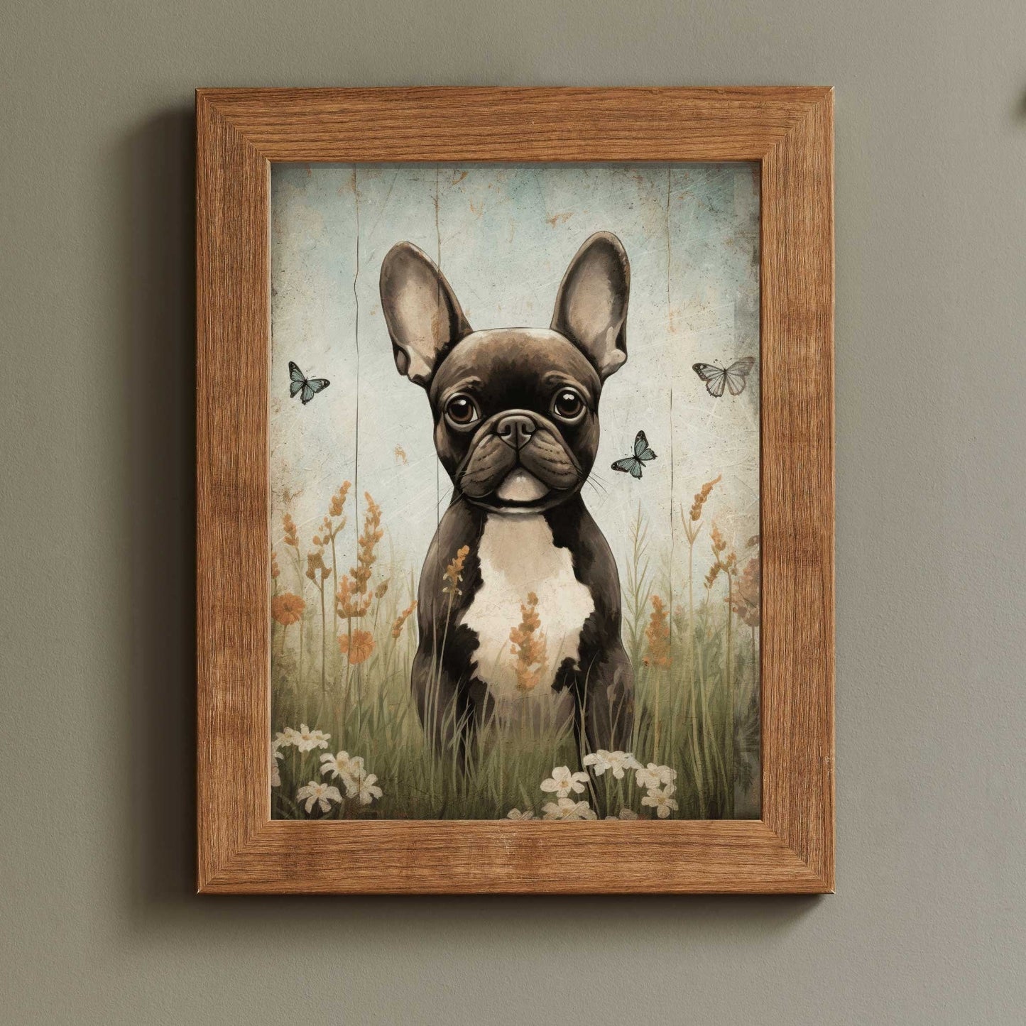 French Bulldog Wall Art, Vintage Dog Decor, Ideal Gift for Pet Lovers - WildfieldPrints