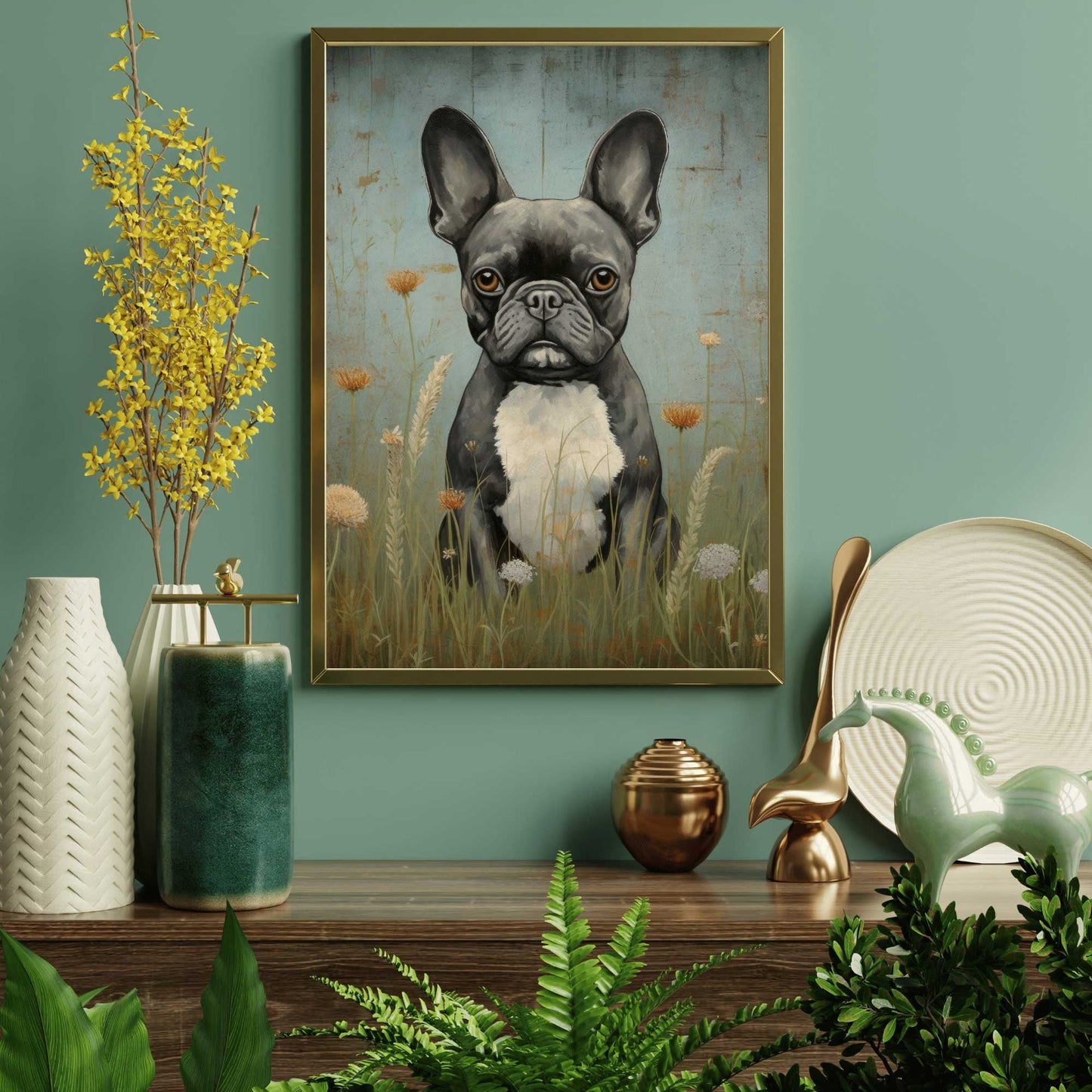 French Bulldog Wall Art, Vintage Dog Decor, Ideal Gift for Pet Lovers - WildfieldPrints
